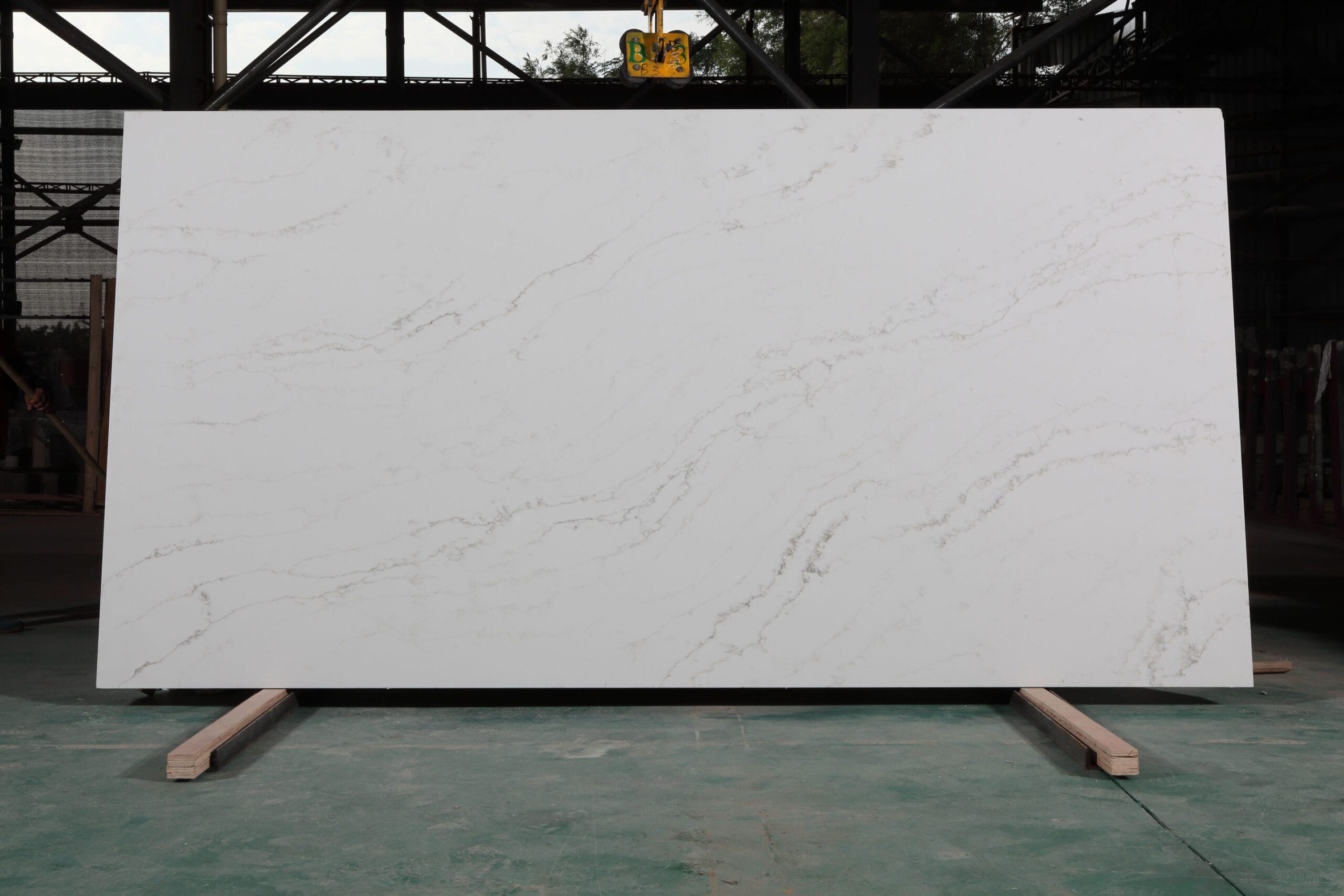 Classic Quartz Stone Calacatta Milan (CQM312) supplier colour reference