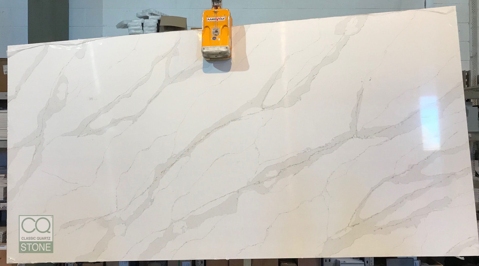 Classic Quartz Stone Calacatta Gold (CQM430) supplier colour reference