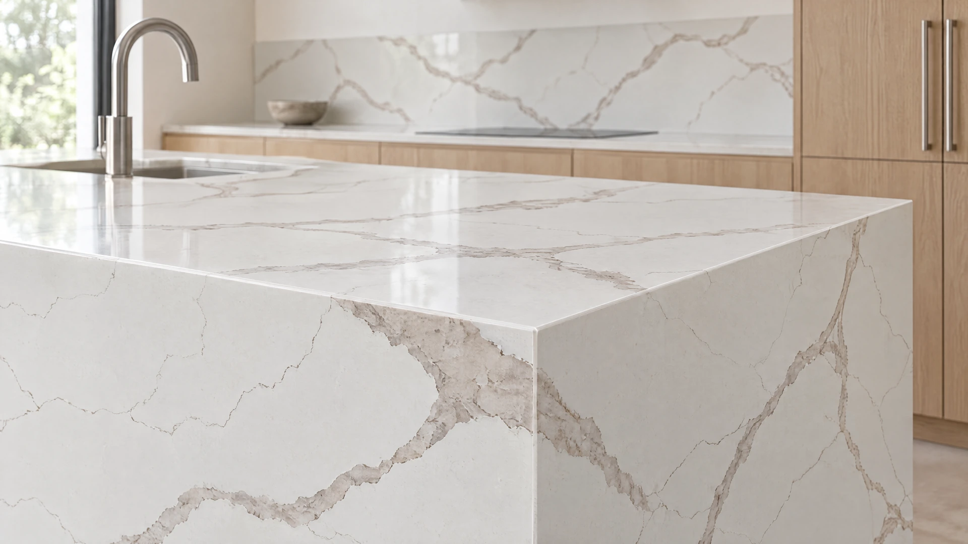 Calacatta Nova surface detail, AI-generated design visualisation