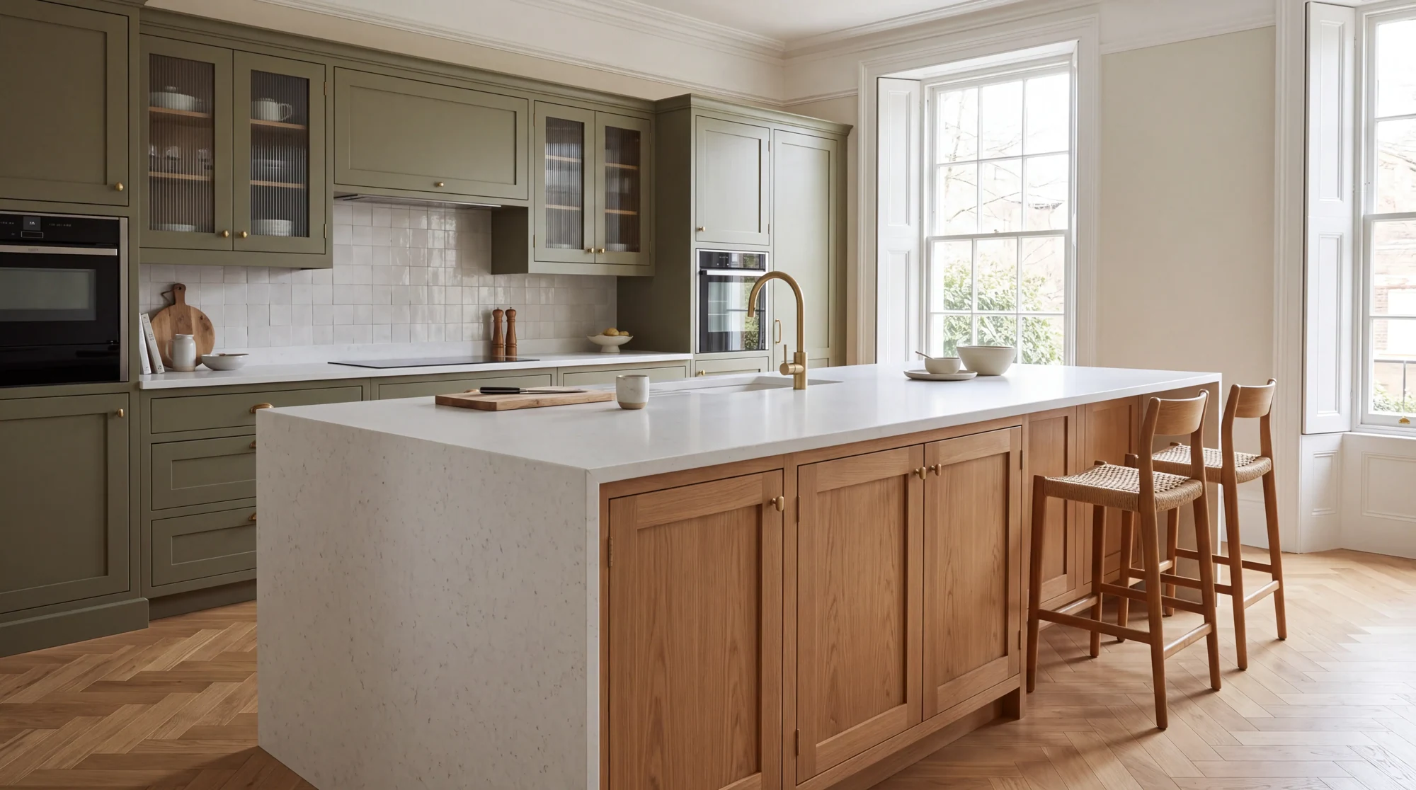 Ice Snow kitchen island, AI-generated design concept
