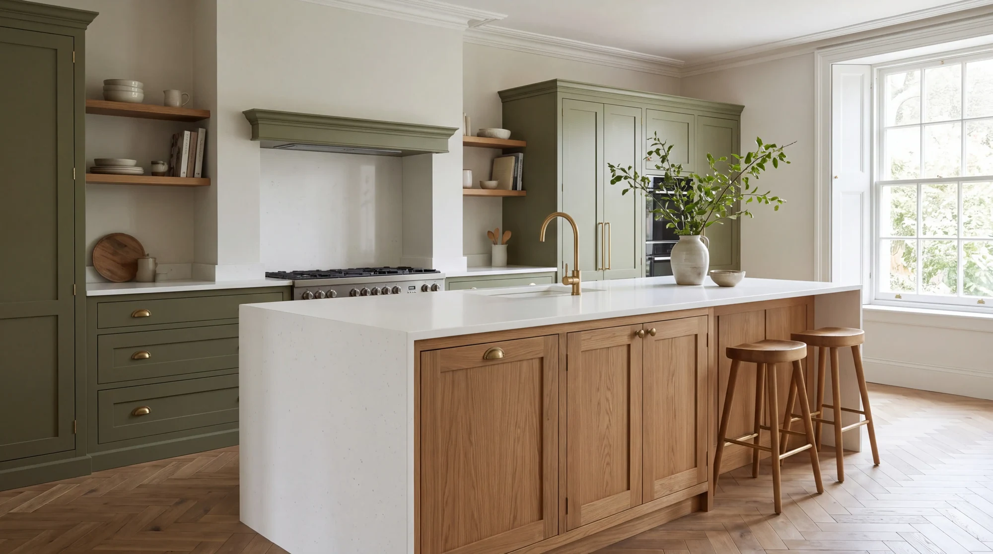 Snow White kitchen island, AI-generated design concept
