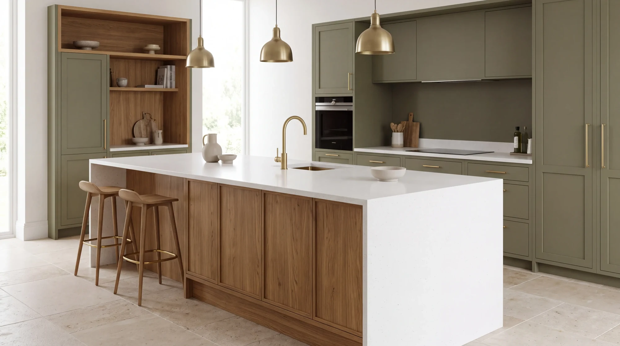 Ice Branco kitchen island, AI-generated design concept