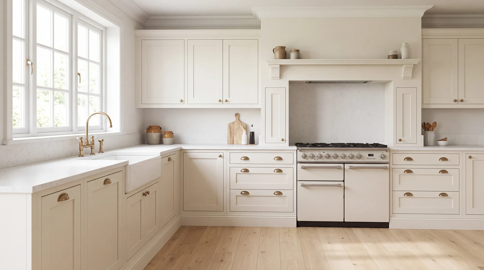 Bianco Carrara Leather l-shaped kitchen, AI-generated design concept