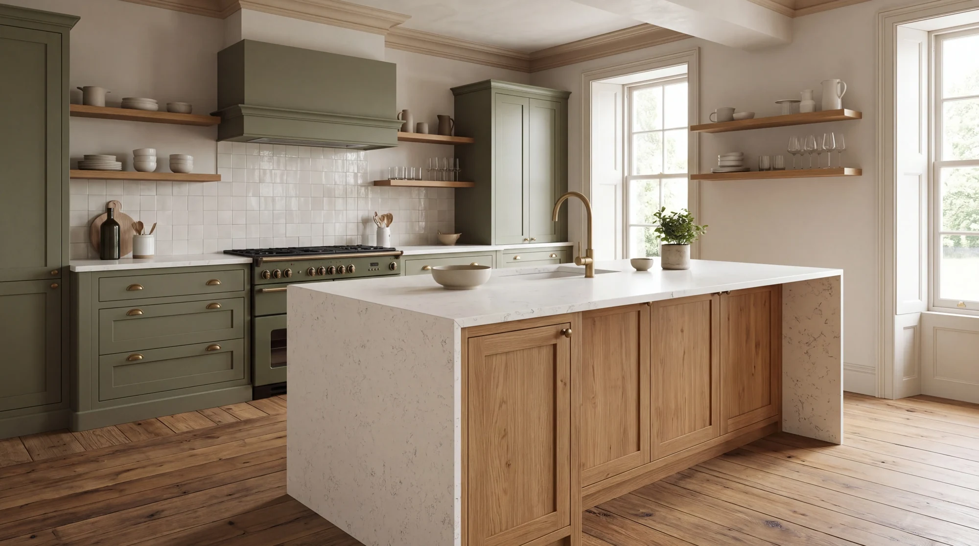Ibiza kitchen island, AI-generated design concept