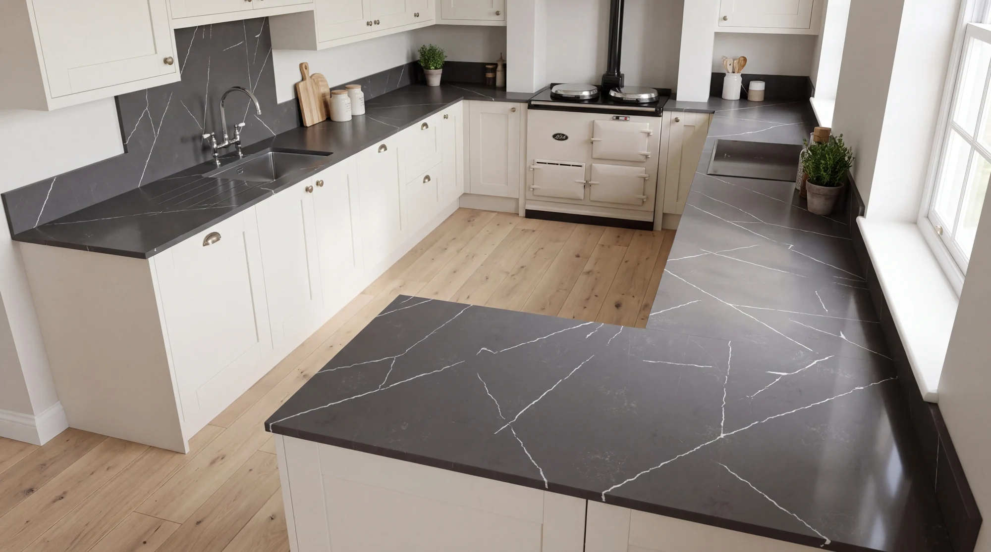 Catania u-shaped kitchen, AI-generated design concept