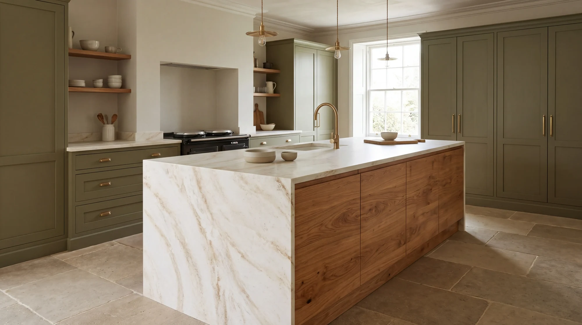 Taj Mahal kitchen island, AI-generated design concept
