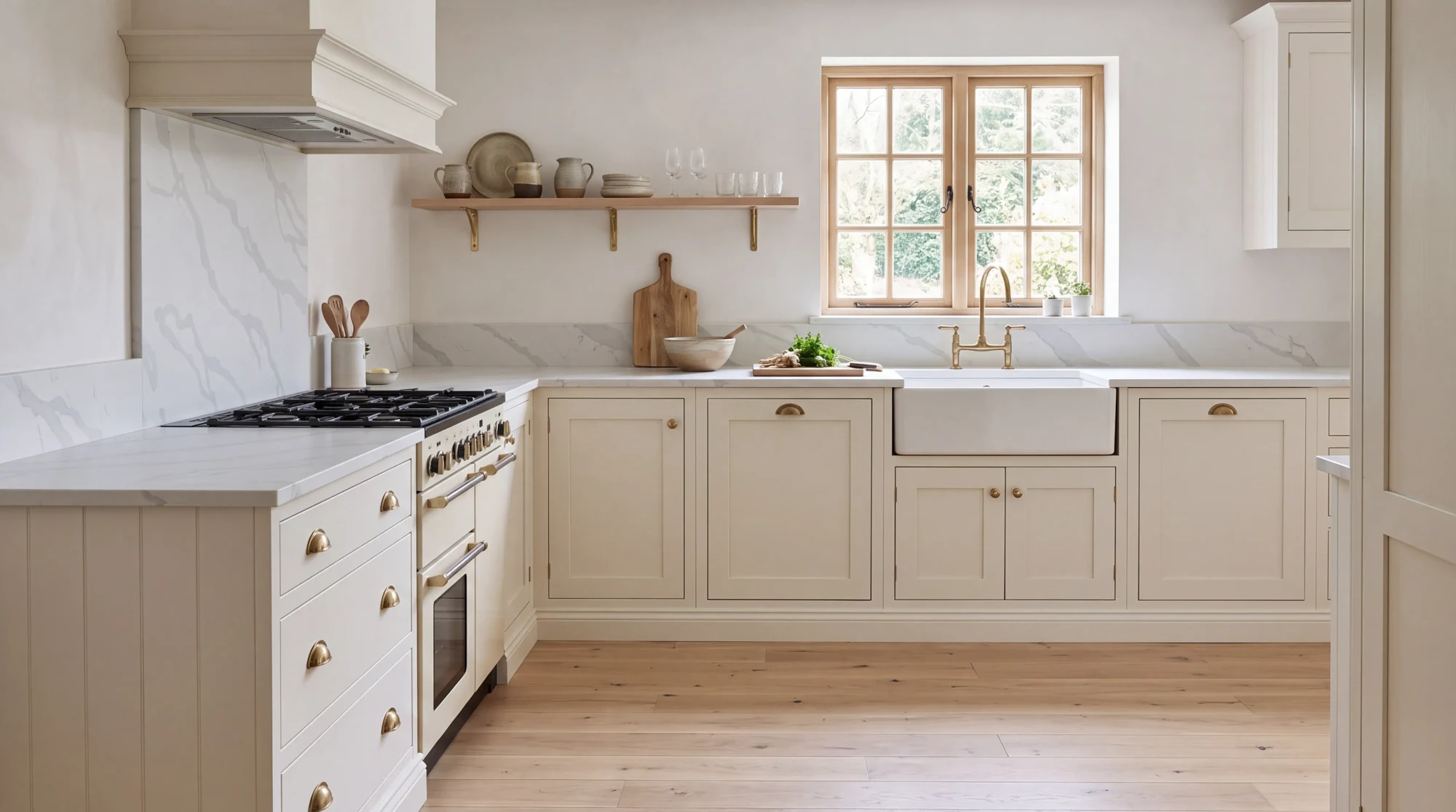 Statuario Grigio l-shaped kitchen, AI-generated design concept