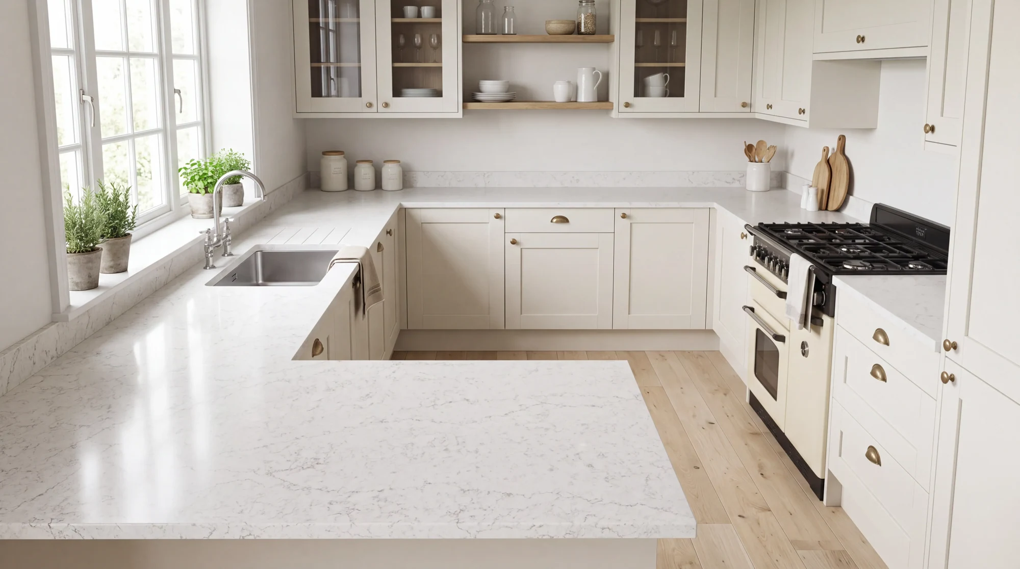 Atlas Canyon u-shaped kitchen, AI-generated design concept