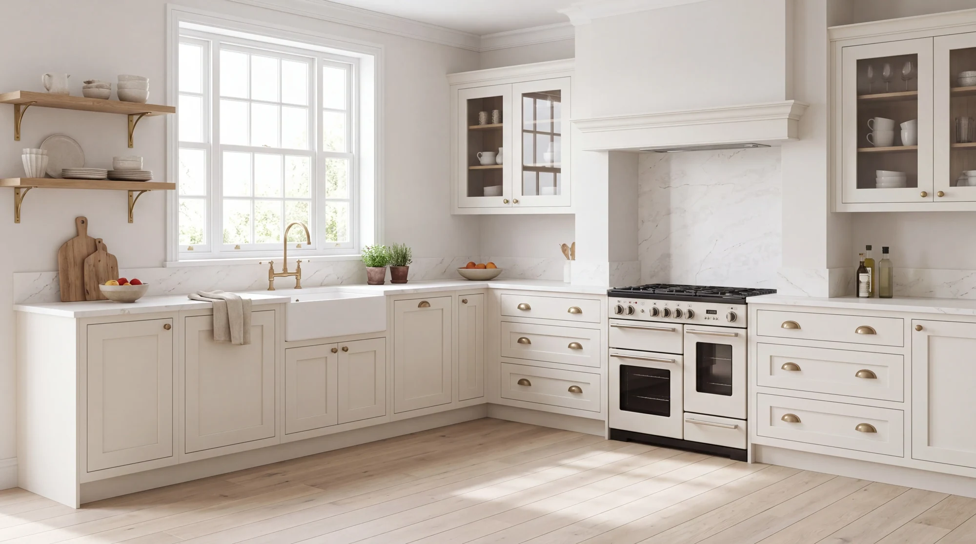 Miami Gold l-shaped kitchen, AI-generated design concept
