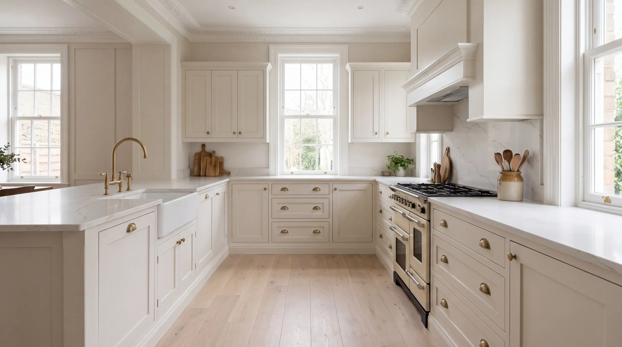 Sonata Gold l-shaped kitchen, AI-generated design concept