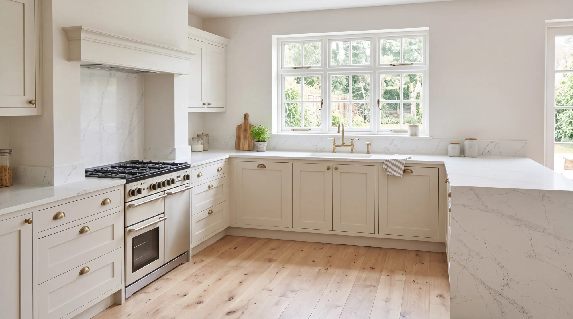 Frozen l-shaped kitchen, AI-generated design concept
