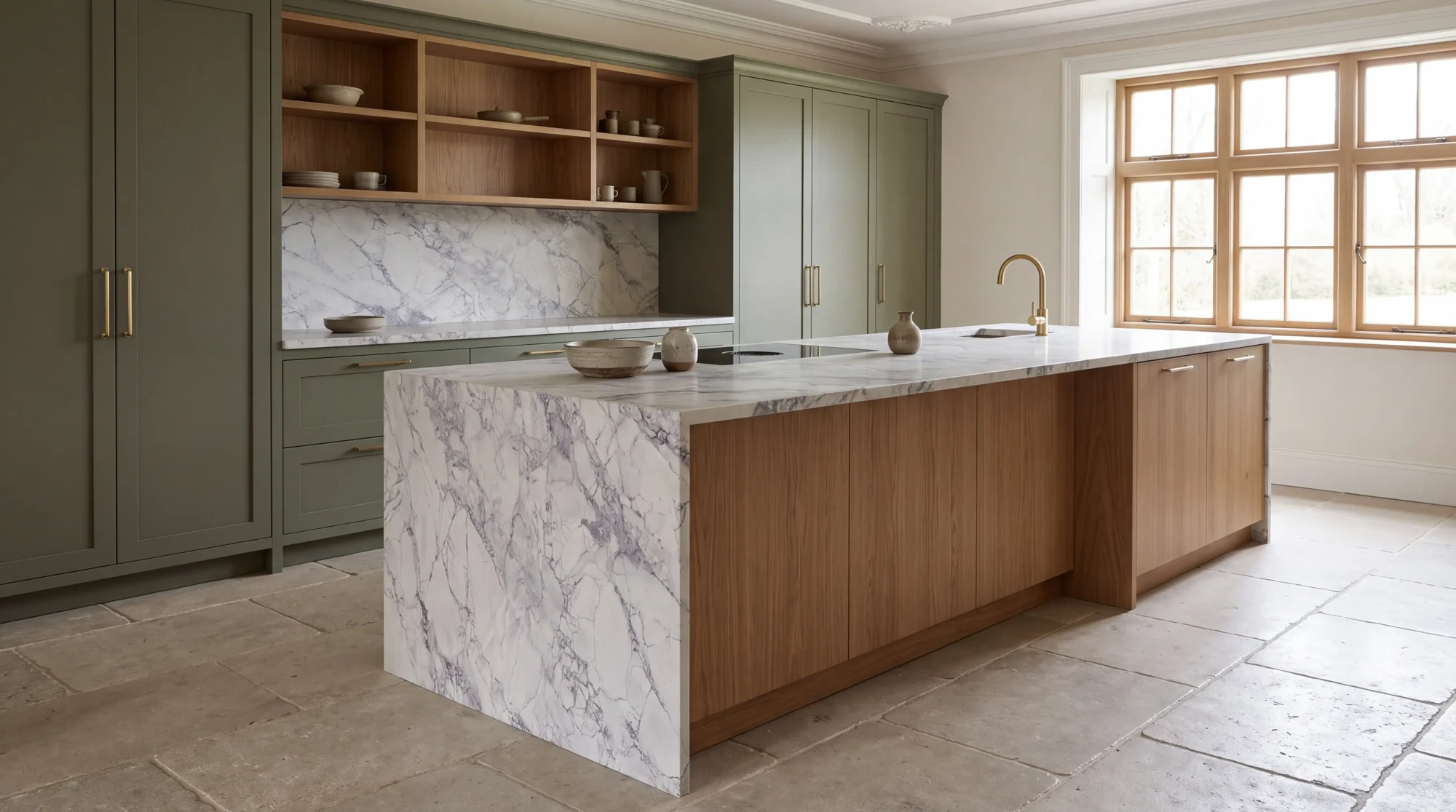 Moonrock kitchen island, AI-generated design concept