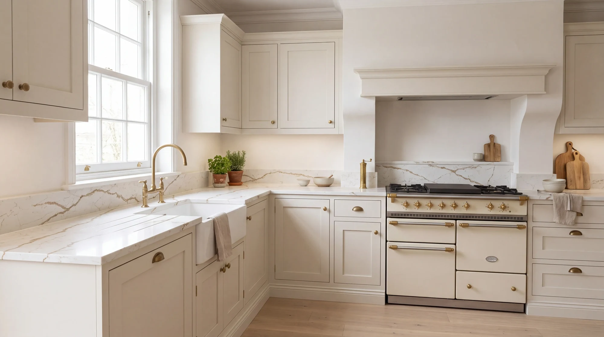 Astonia Gold Full Body l-shaped kitchen, AI-generated design concept