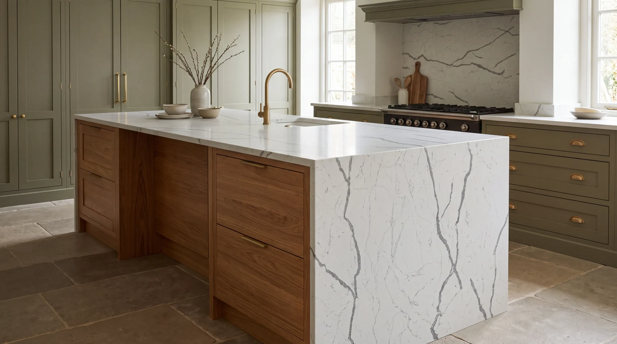 Astonia Grey Full Body kitchen island, AI-generated design concept