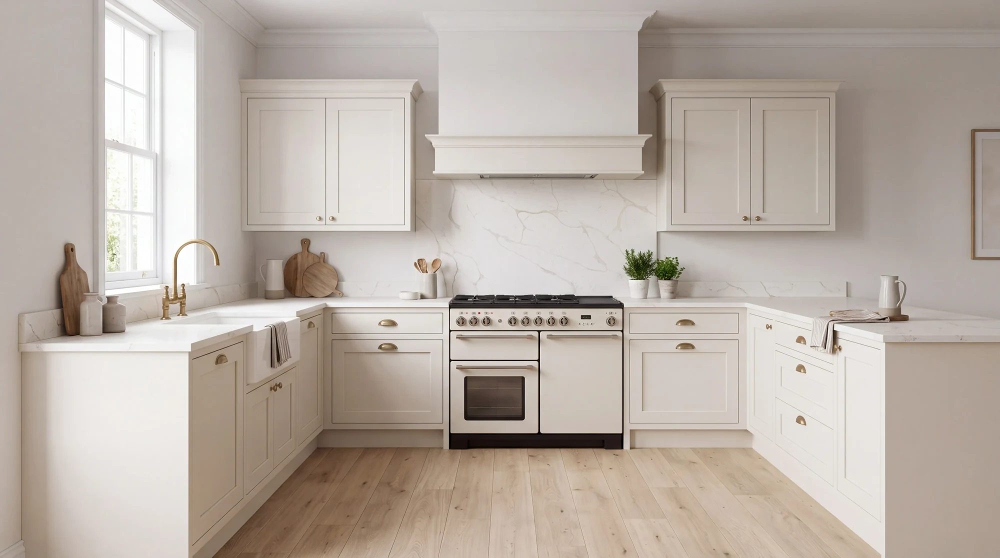 Emerald Gold l-shaped kitchen, AI-generated design concept