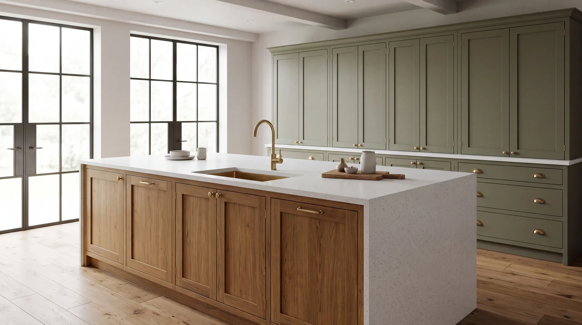 Ice Crystal kitchen island, AI-generated design concept
