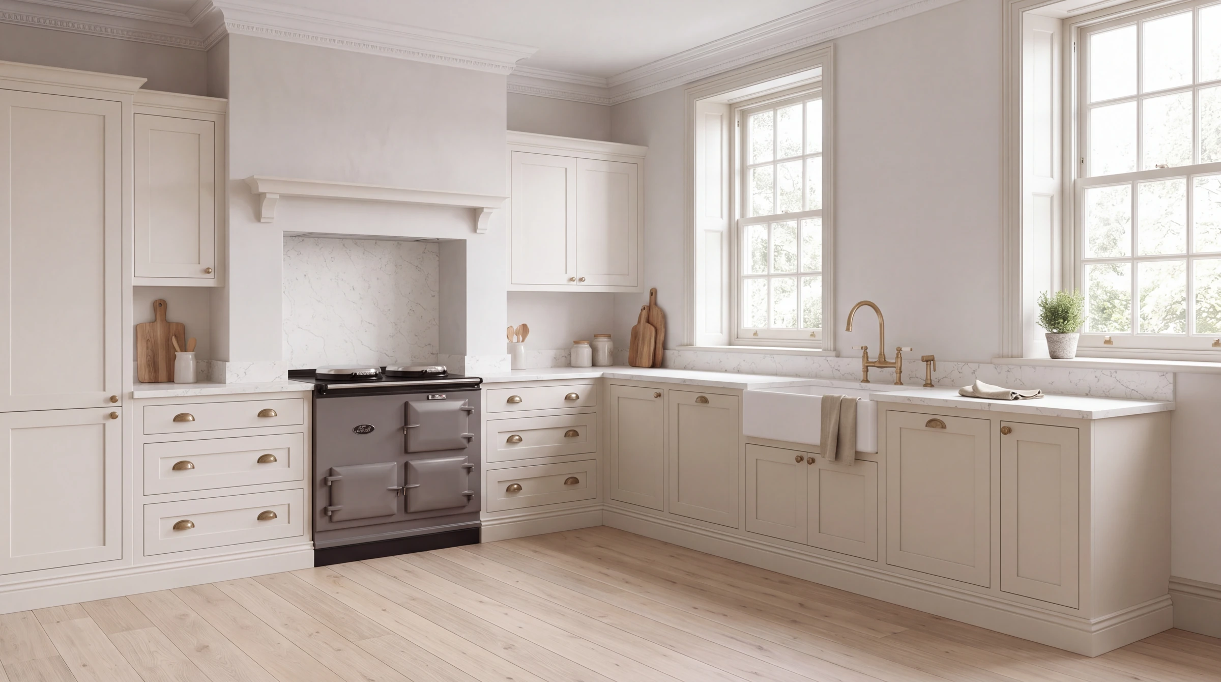Calacatta Exotic l-shaped kitchen, AI-generated design concept