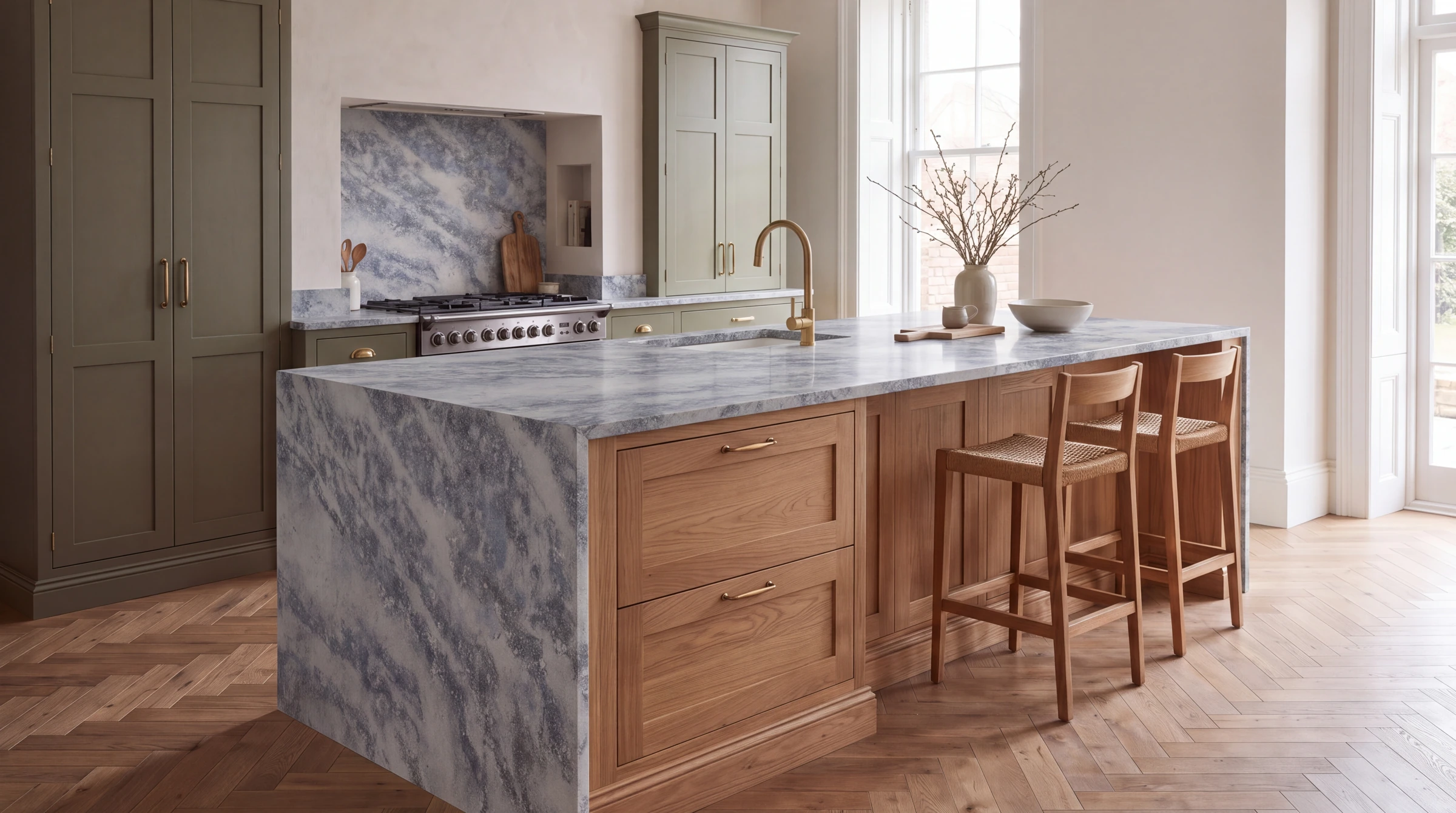 Cloud Burst kitchen island, AI-generated design concept