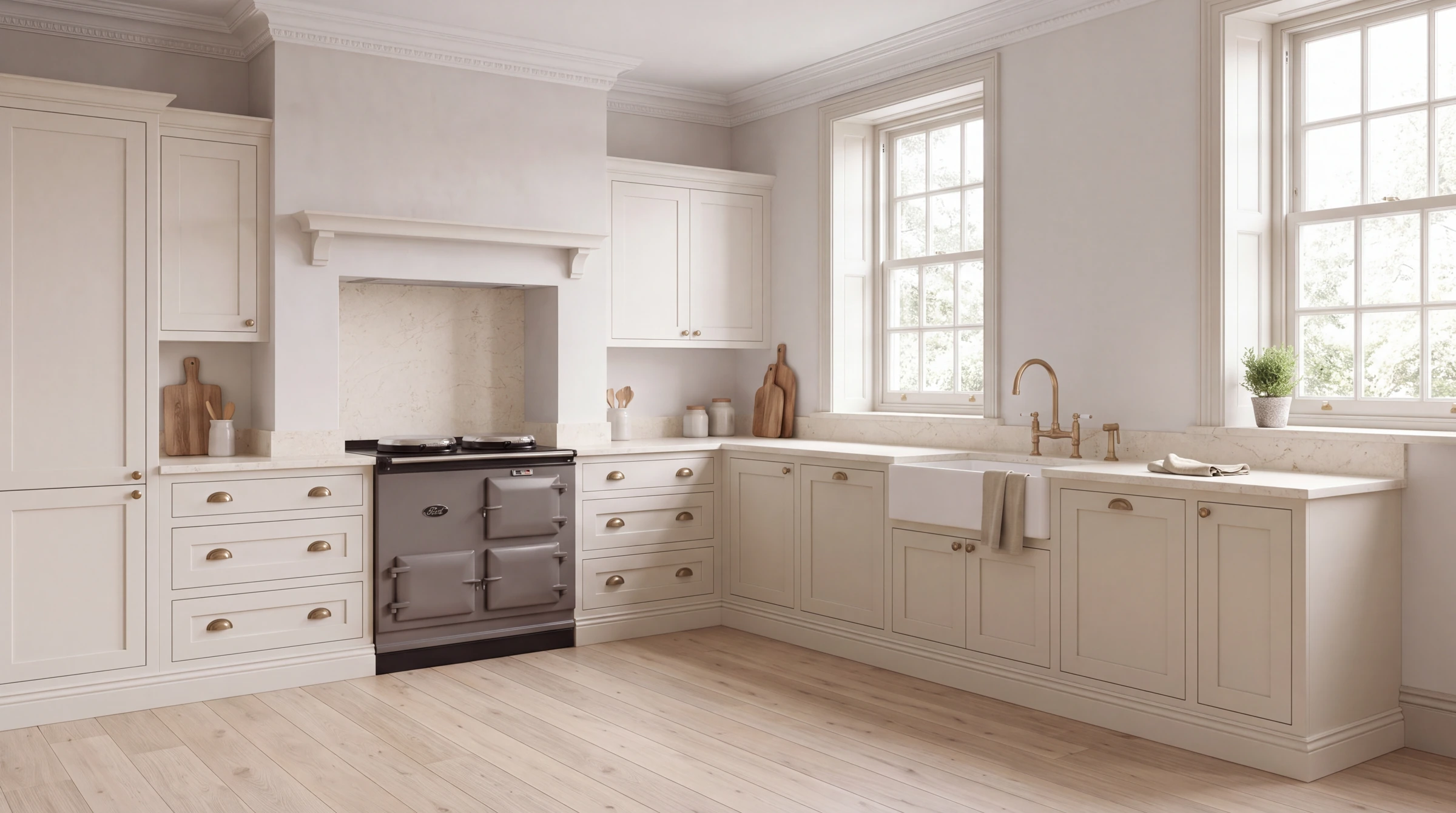 Taj Mahal Elegance l-shaped kitchen, AI-generated design concept