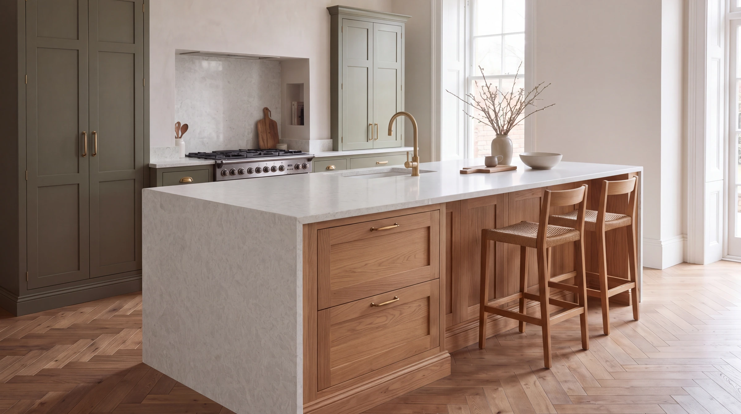 Antarctica kitchen island, AI-generated design concept