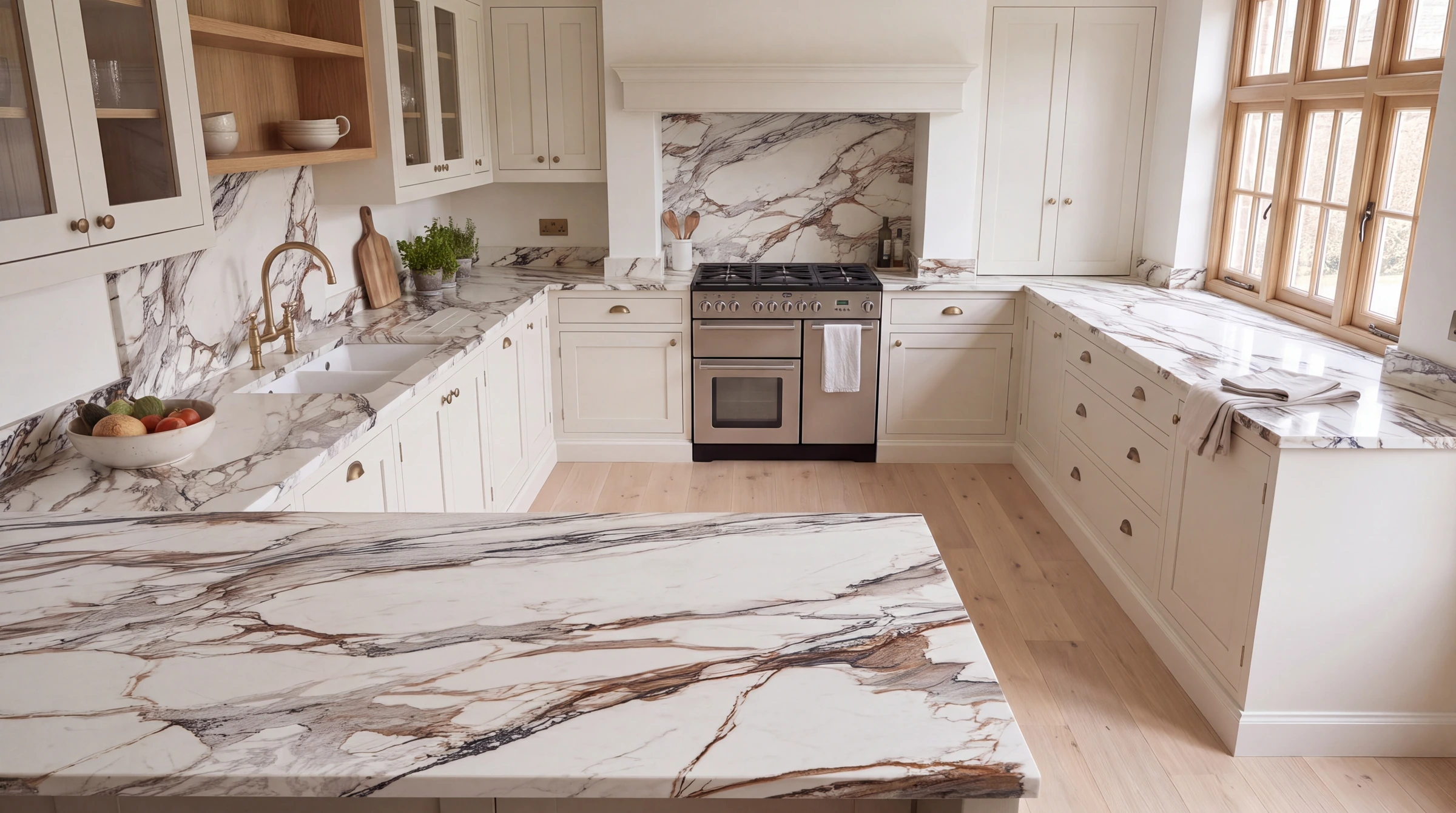 Borghini 3D u-shaped kitchen, AI-generated design concept