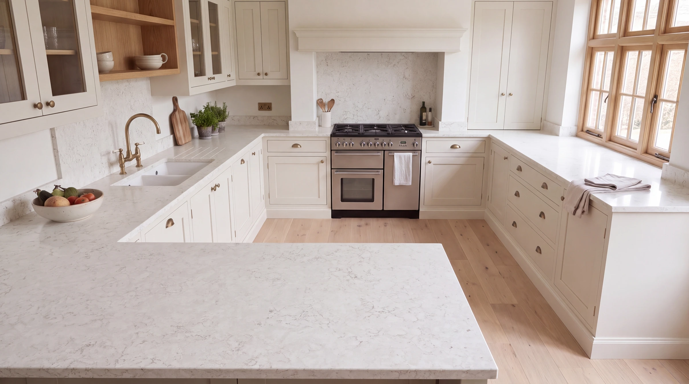 Bottichino u-shaped kitchen, AI-generated design concept
