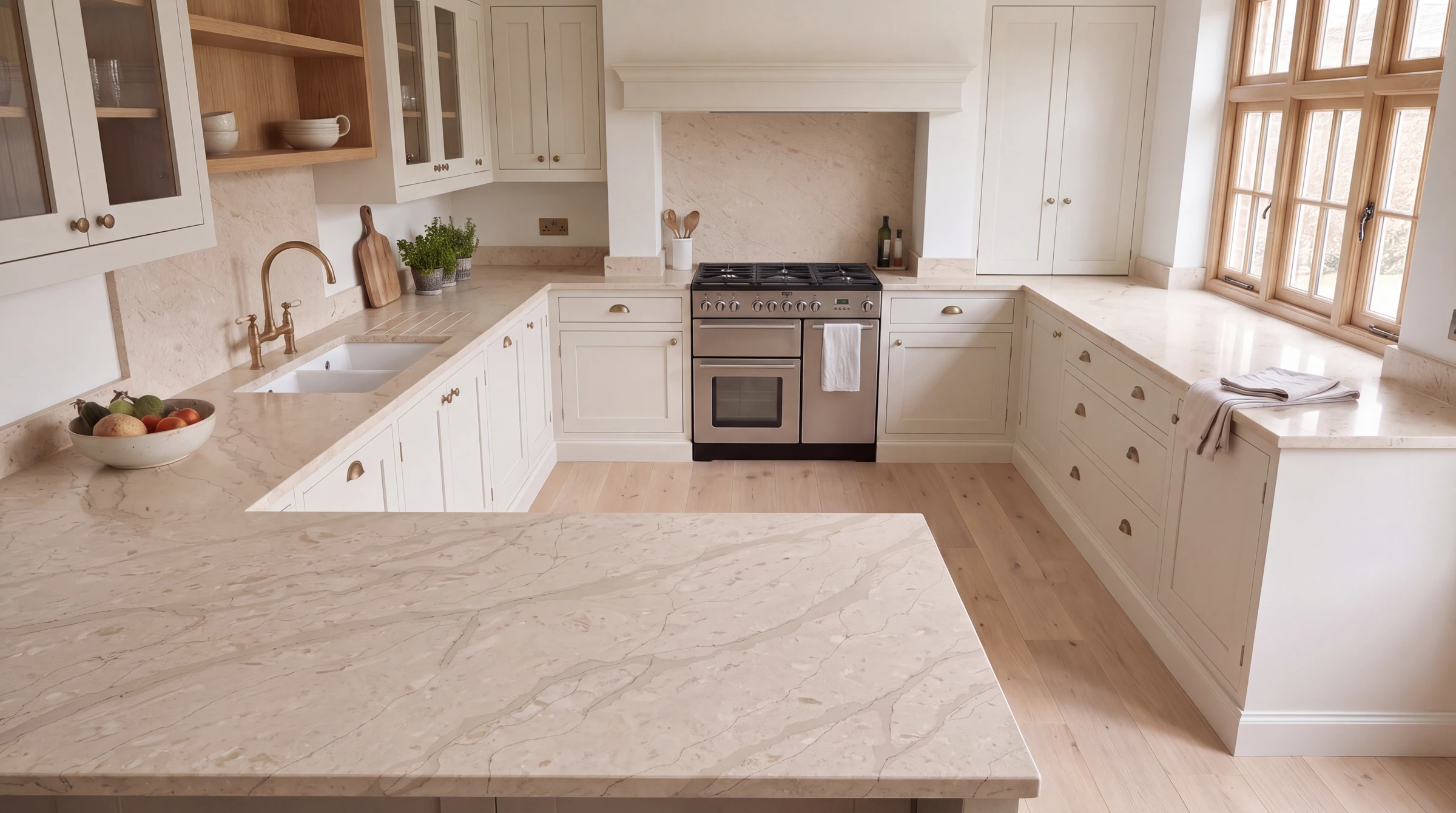Canyon u-shaped kitchen, AI-generated design concept