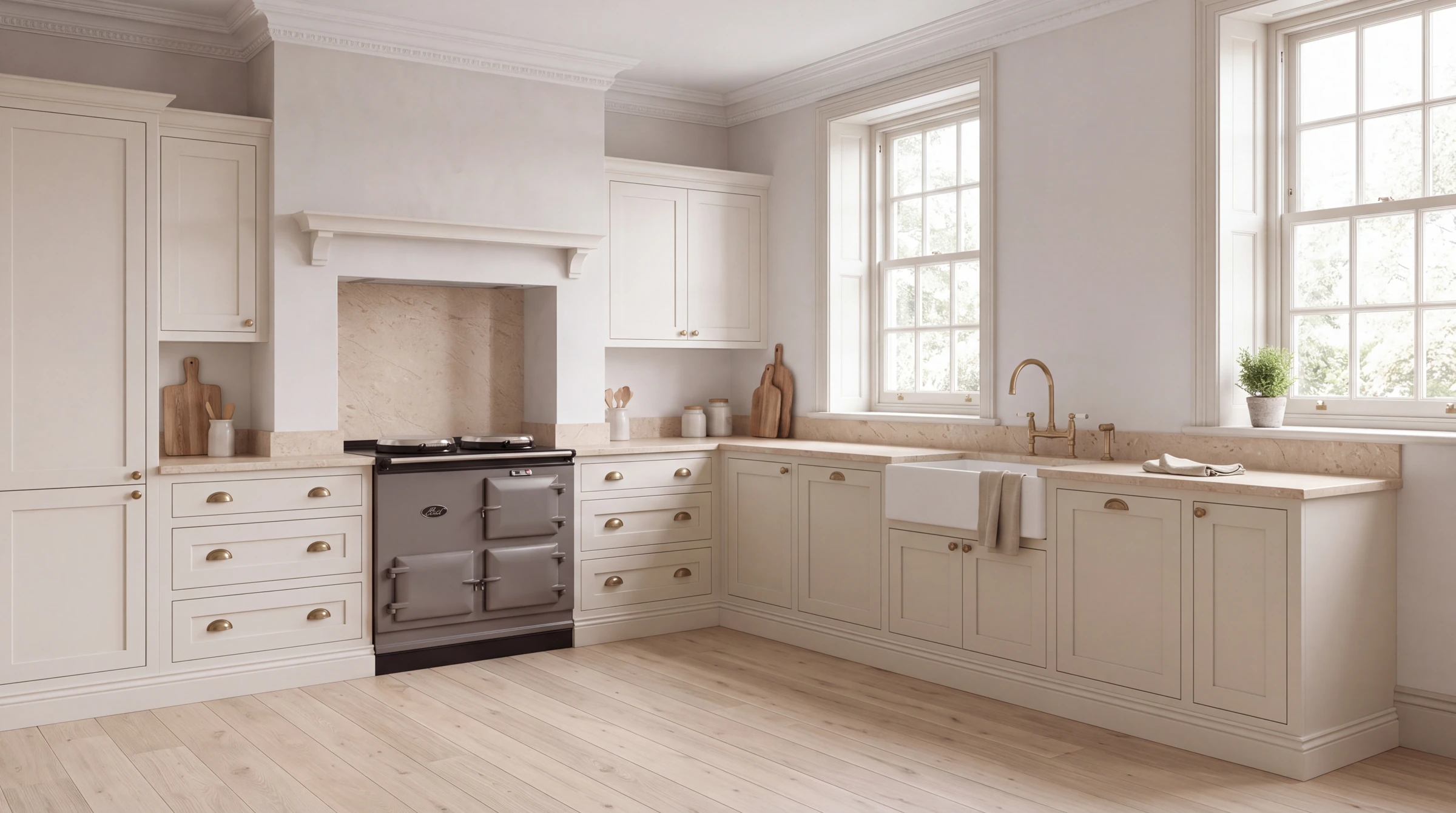 Canyon l-shaped kitchen, AI-generated design concept