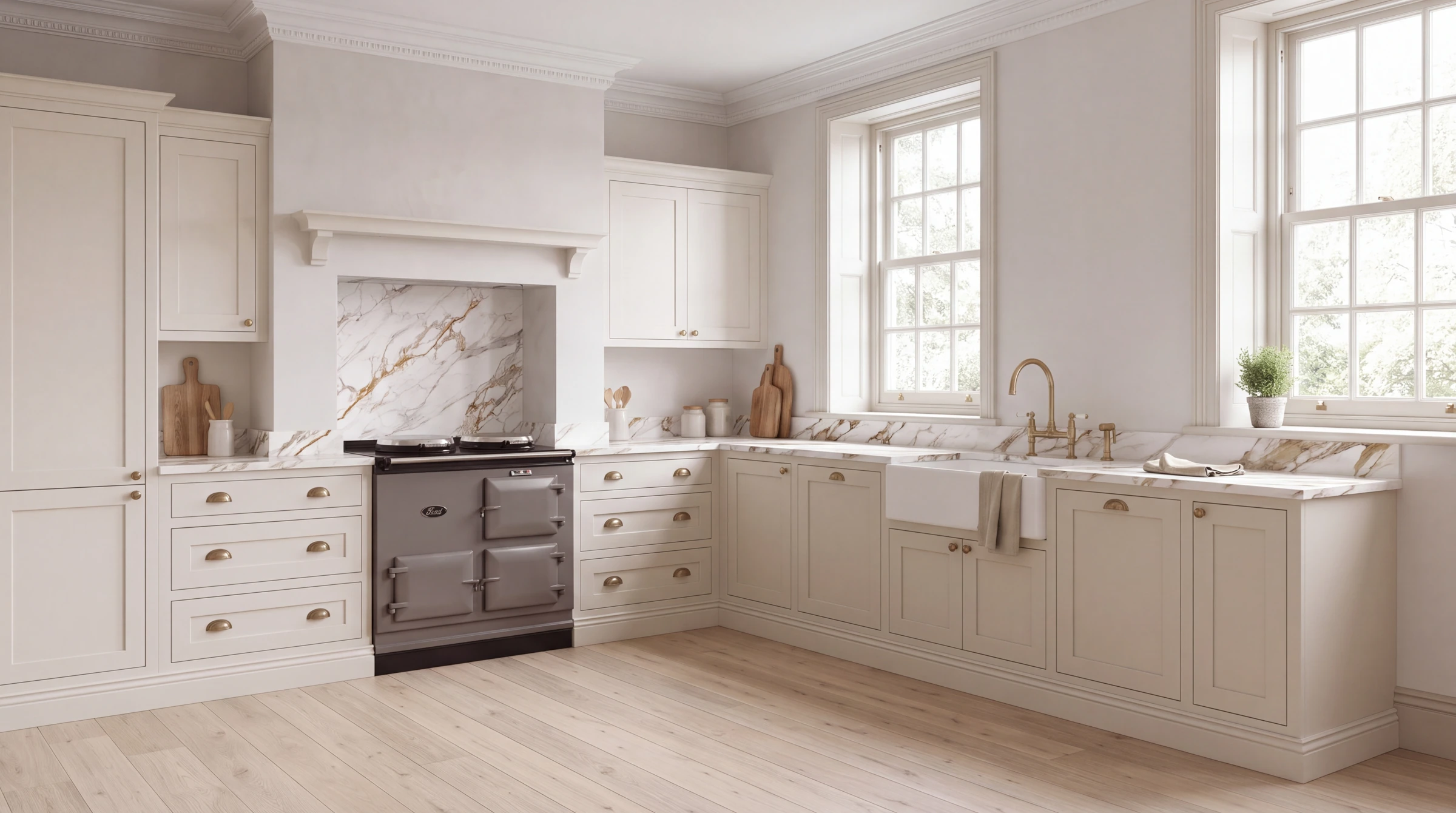 Casablanca 3D l-shaped kitchen, AI-generated design concept