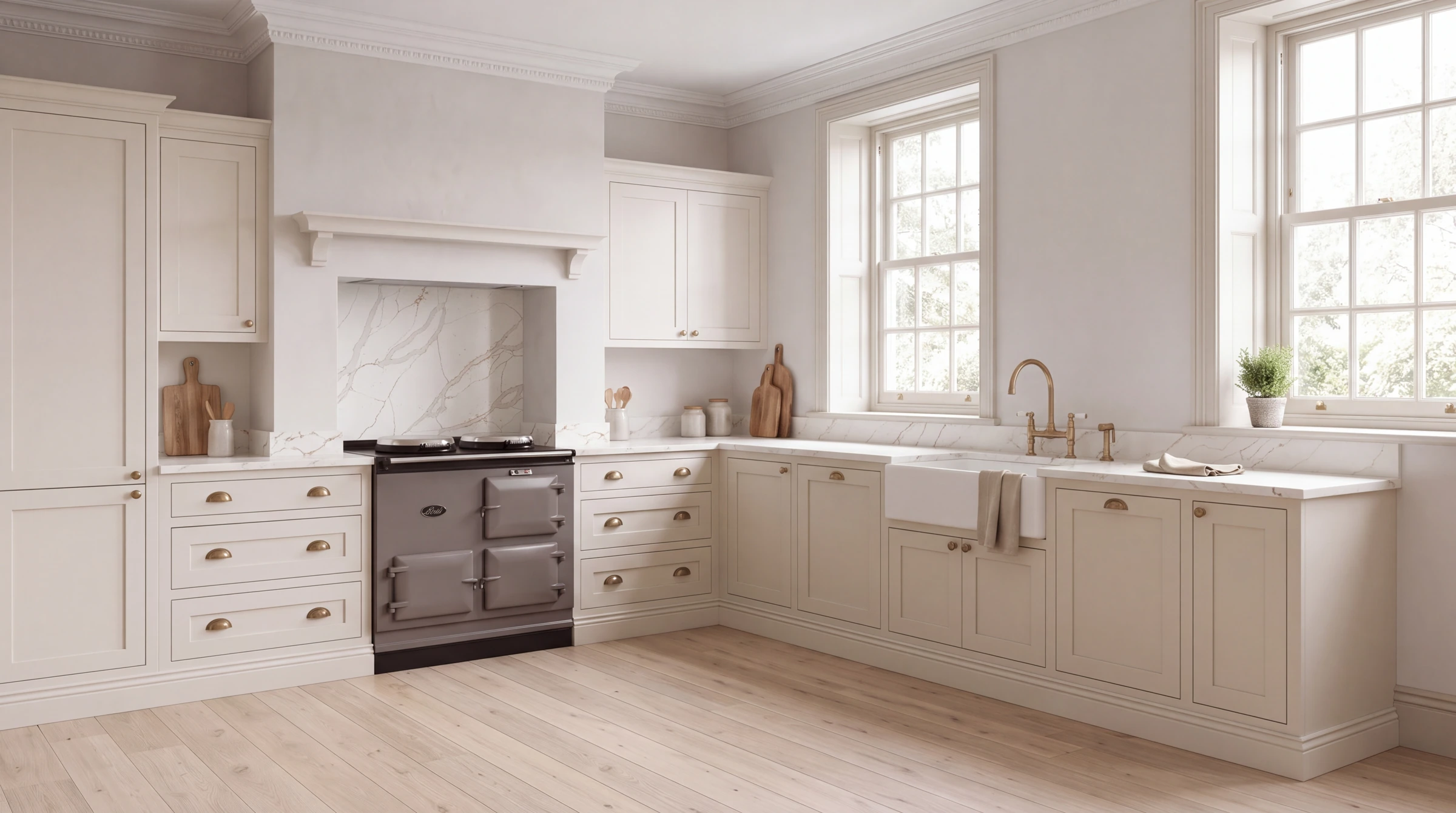 Dolce l-shaped kitchen, AI-generated design concept