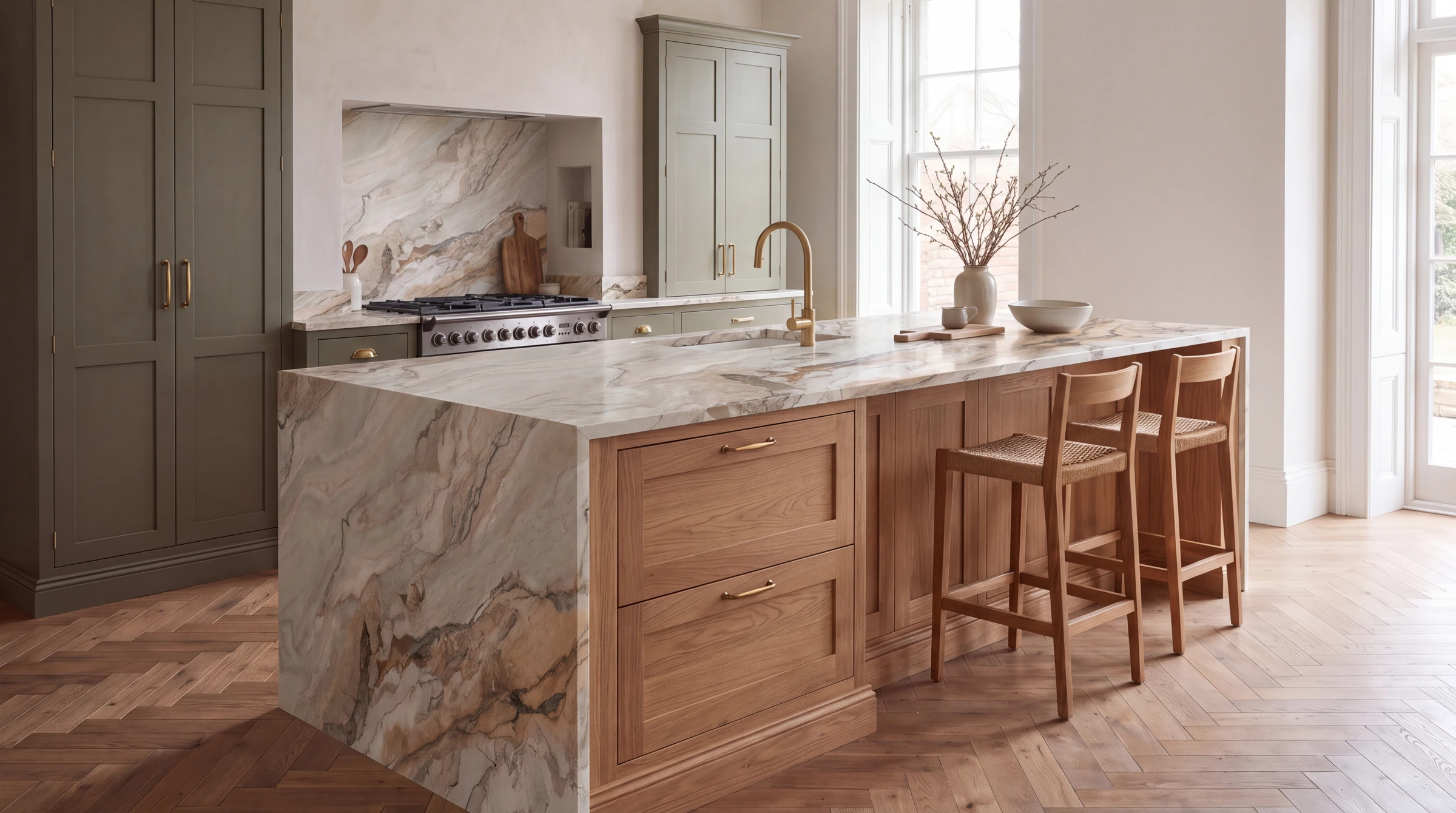 Dune 3D kitchen island, AI-generated design concept