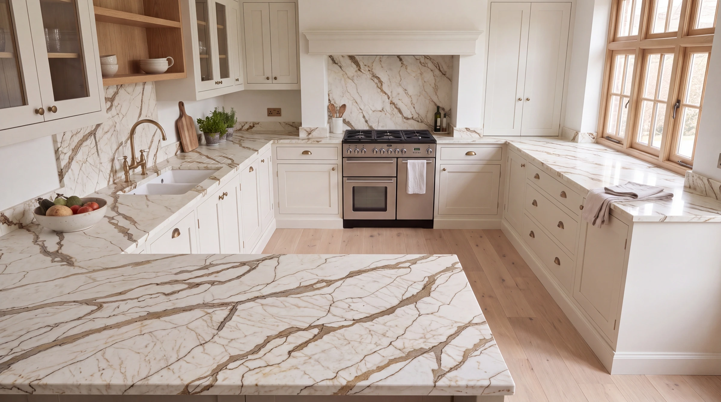 Havana 3D u-shaped kitchen, AI-generated design concept