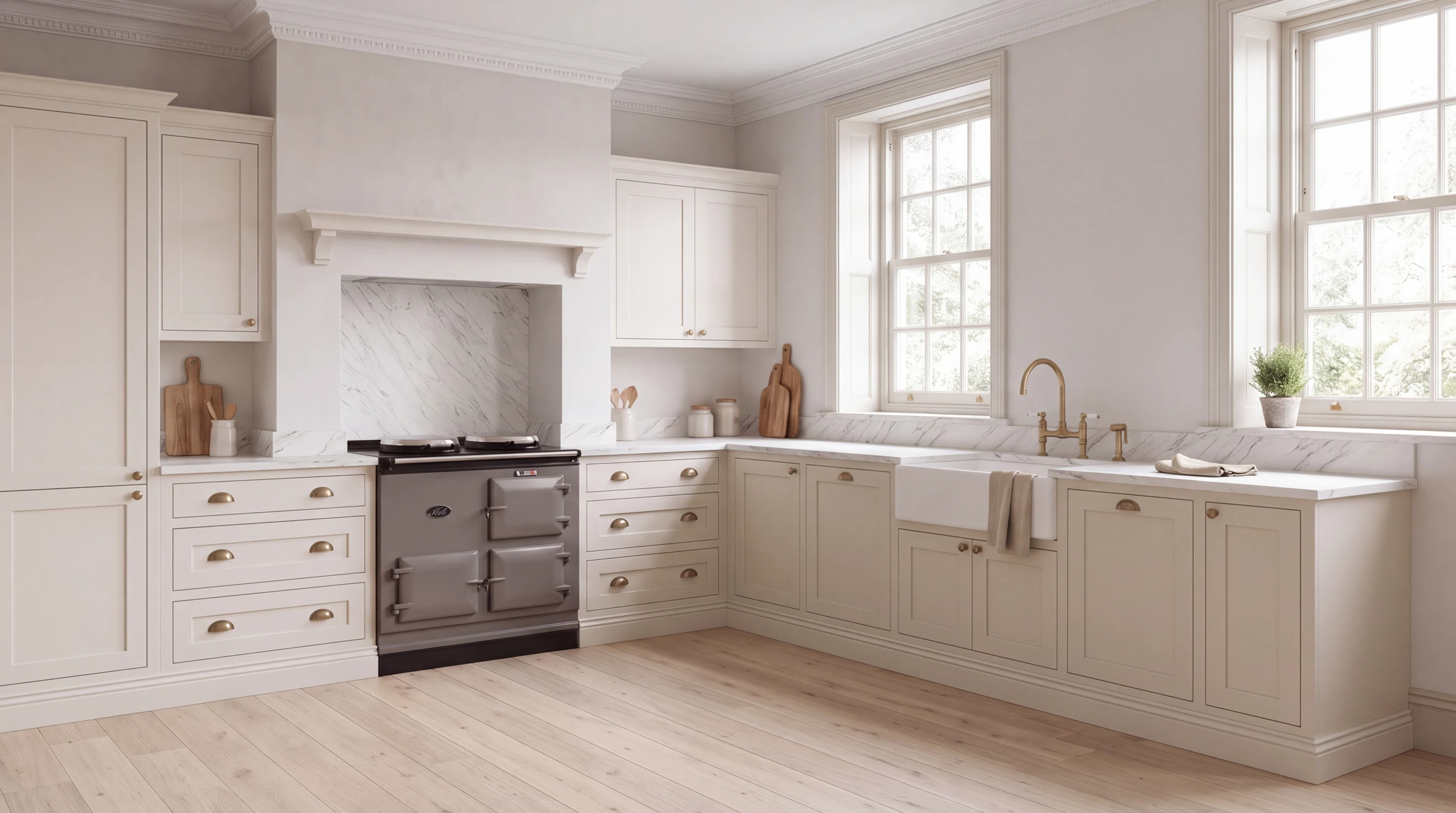 Marbella l-shaped kitchen, AI-generated design concept