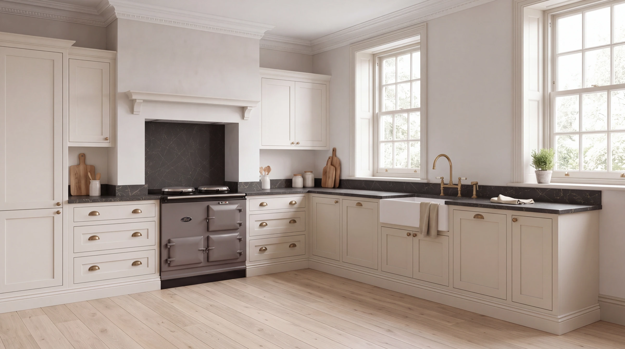 Marrakesh l-shaped kitchen, AI-generated design concept