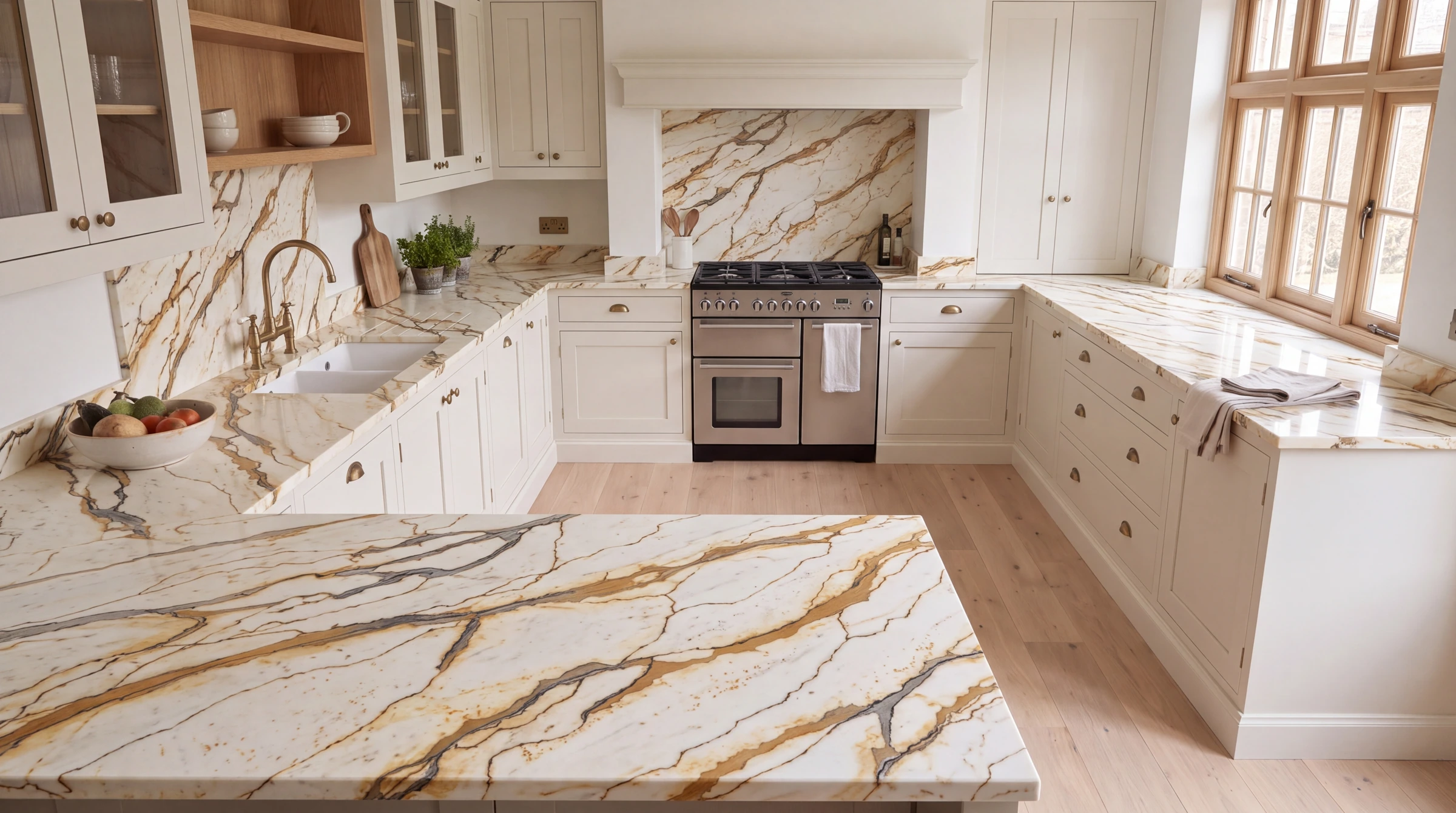 Miami 3D u-shaped kitchen, AI-generated design concept