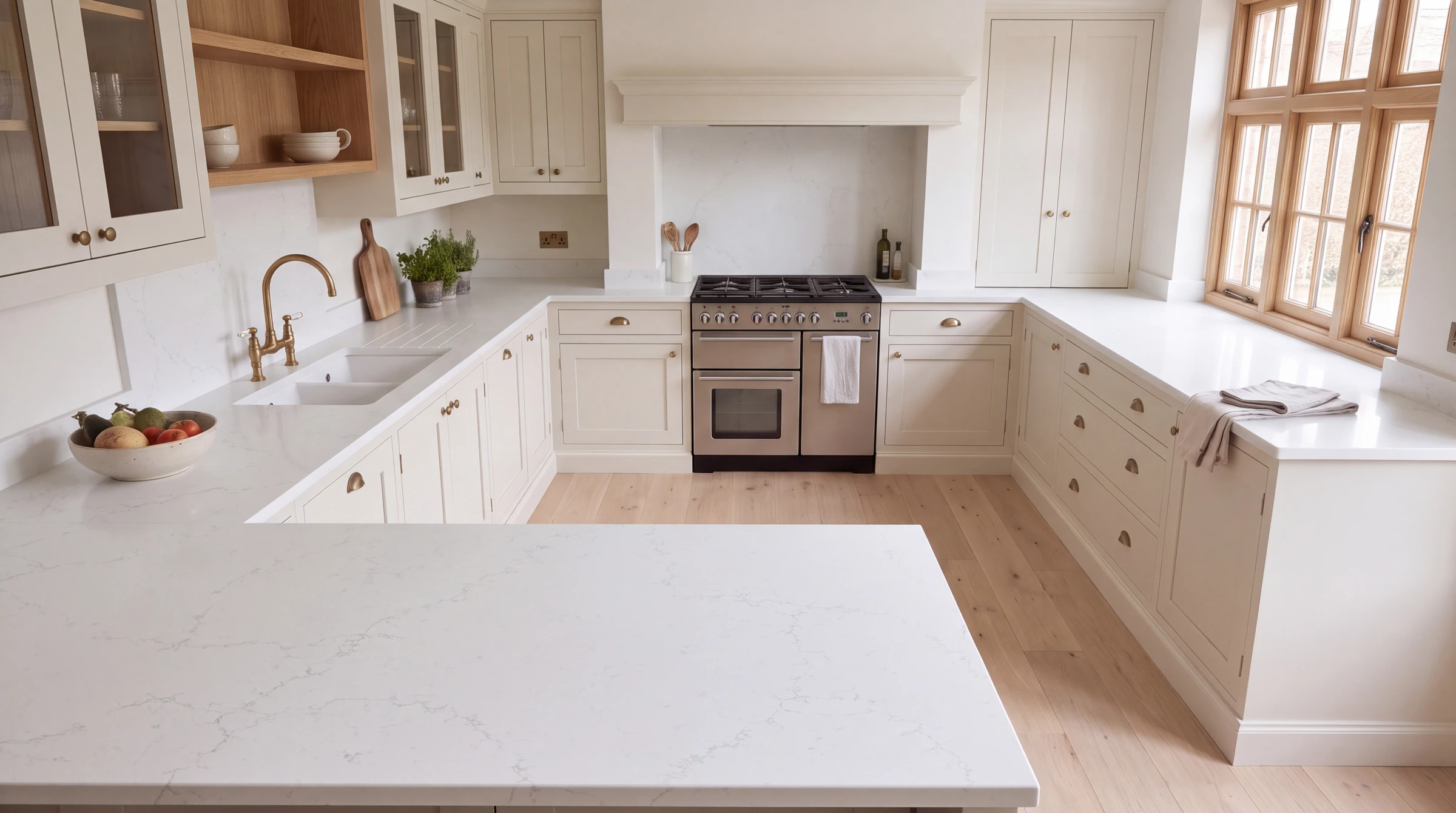 Misterio u-shaped kitchen, AI-generated design concept