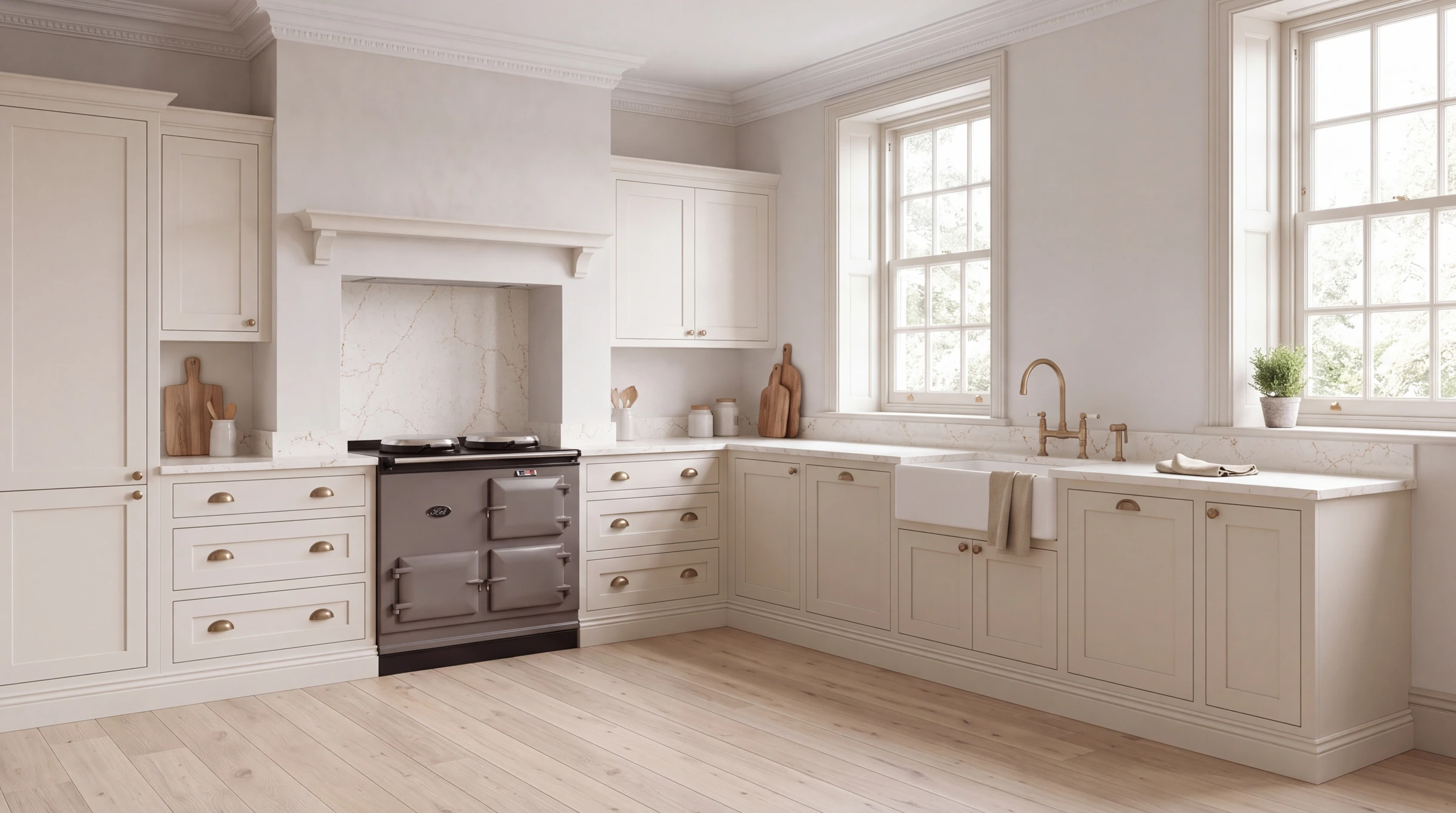 Misterio Gold l-shaped kitchen, AI-generated design concept