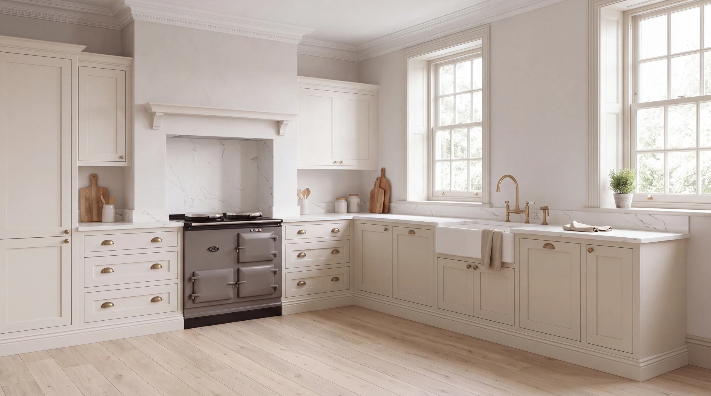 Modena l-shaped kitchen, AI-generated design concept