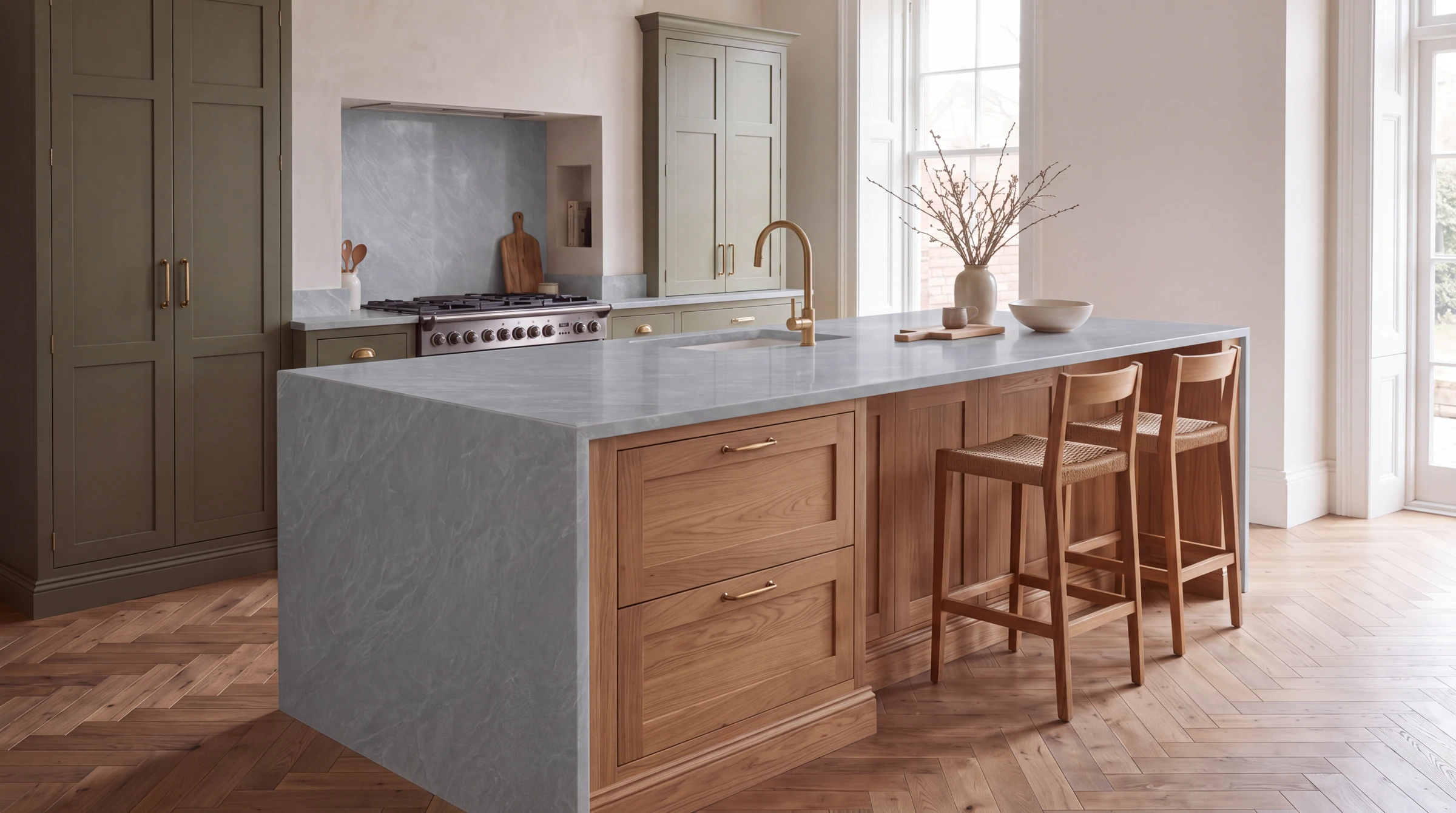 Onyx Ice kitchen island, AI-generated design concept
