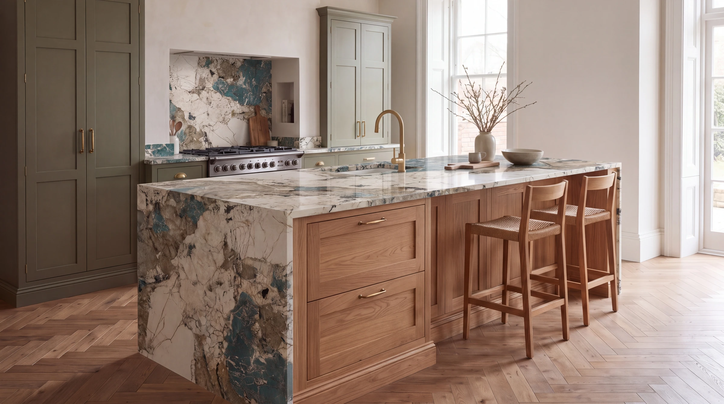 Oslo 3D kitchen island, AI-generated design concept