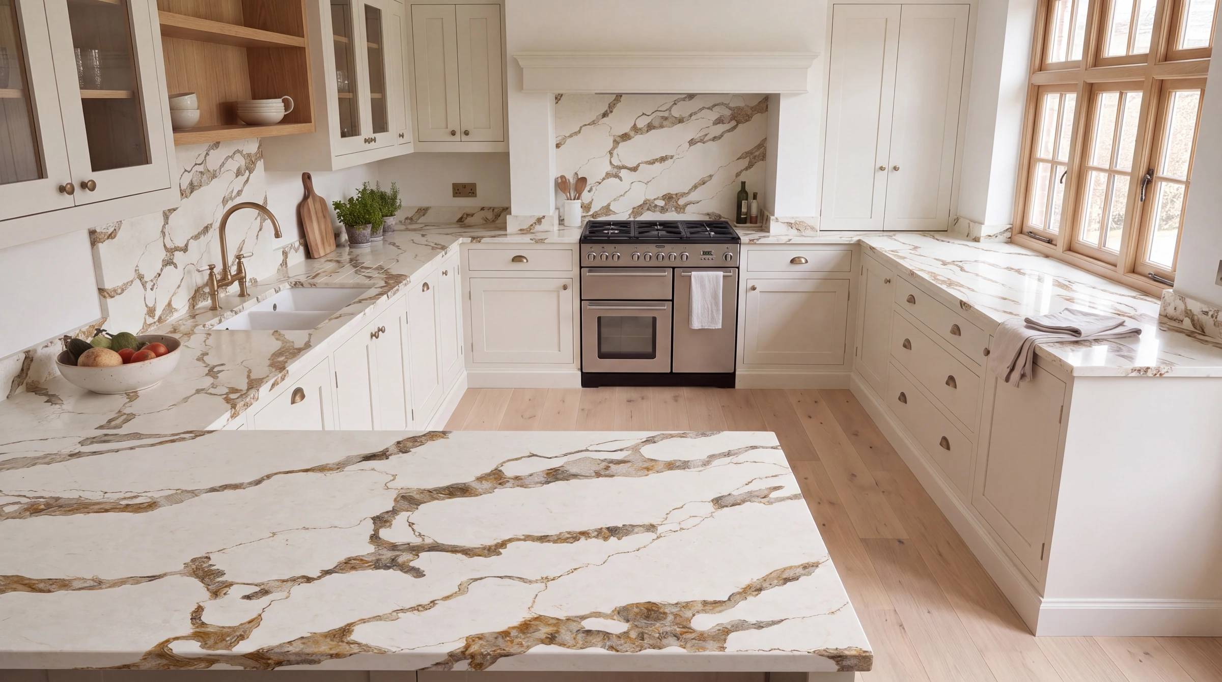 Royale u-shaped kitchen, AI-generated design concept