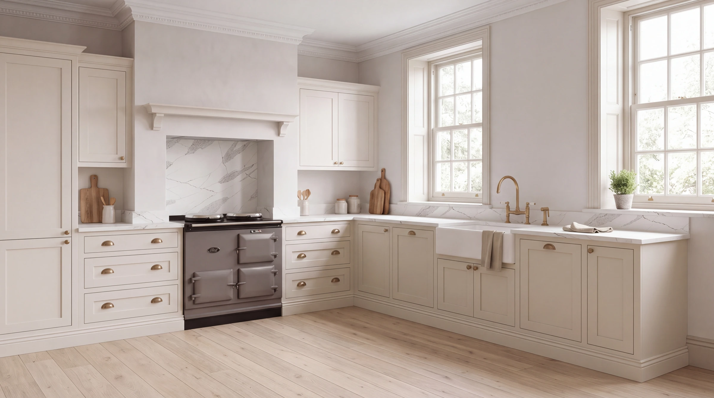 Sicily l-shaped kitchen, AI-generated design concept