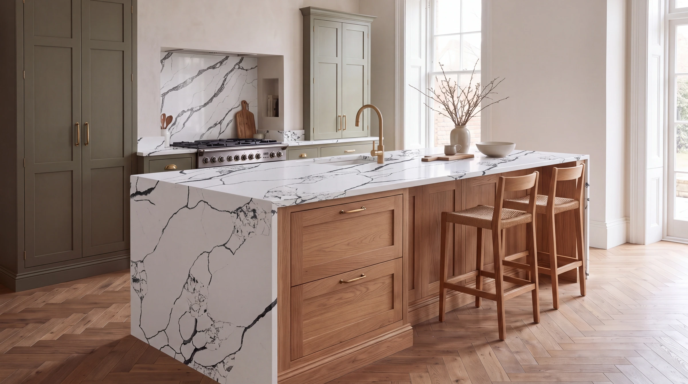 Sydney Black kitchen island, AI-generated design concept