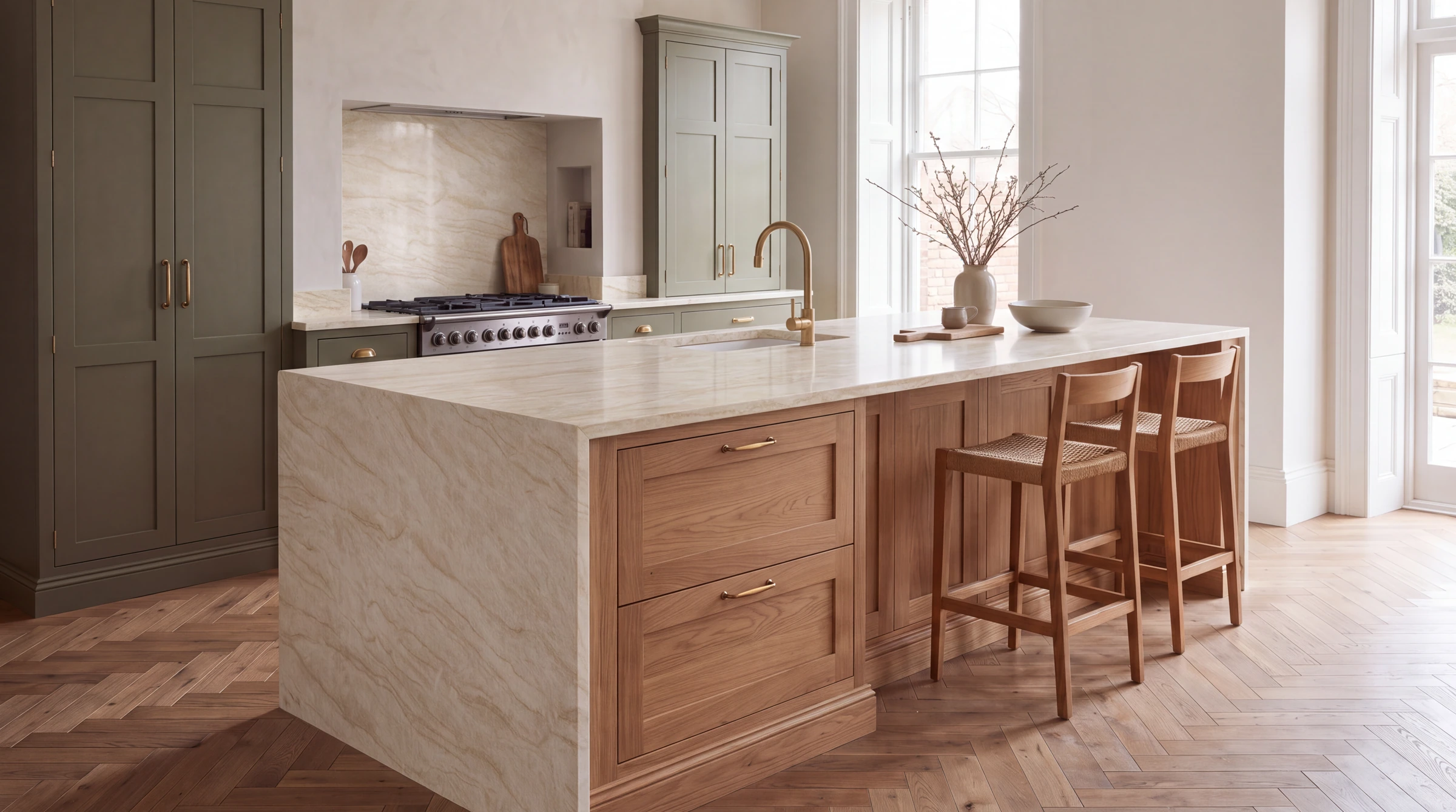 Taj Mahal 3D kitchen island, AI-generated design concept