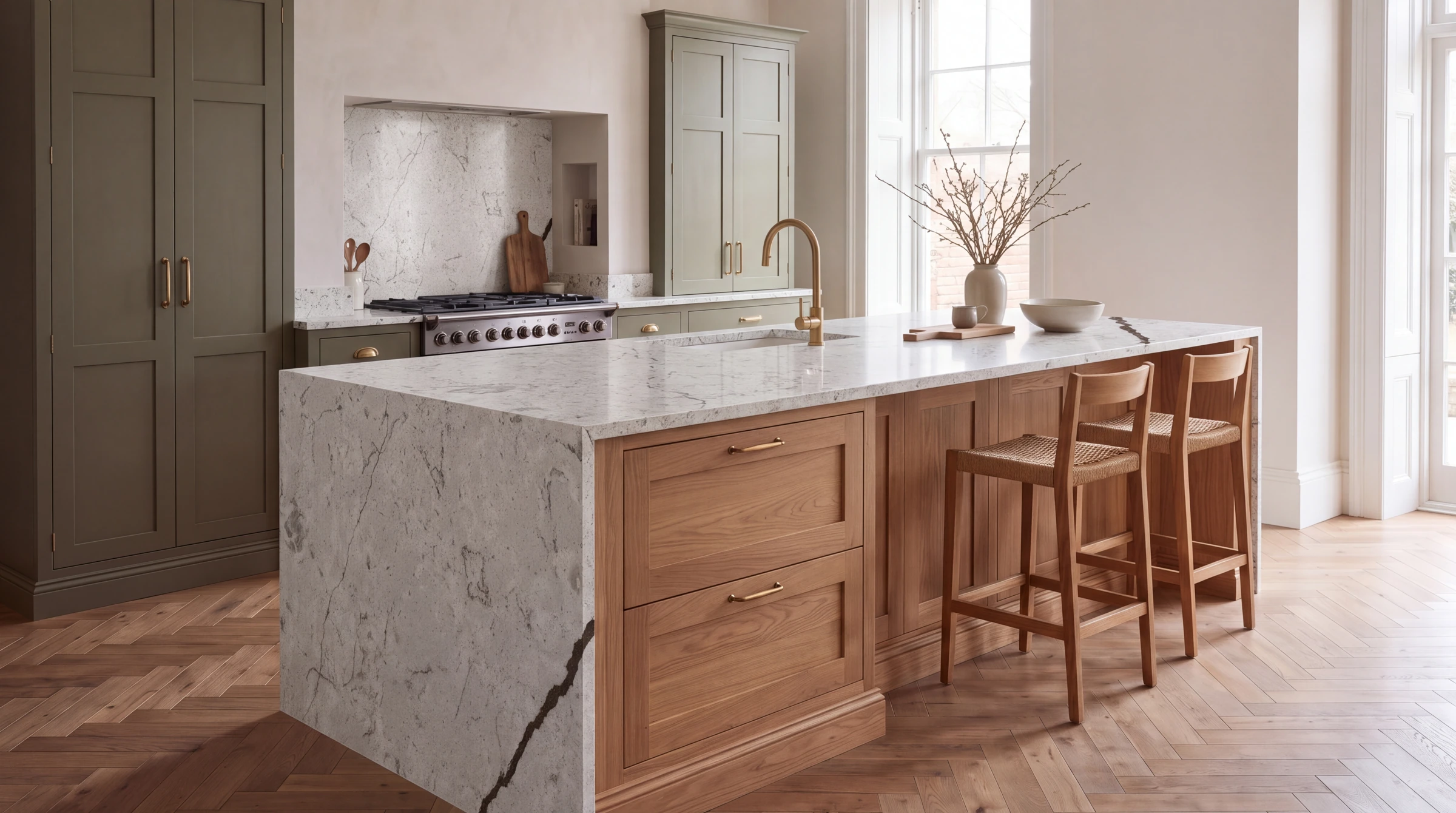 Valencia kitchen island, AI-generated design concept