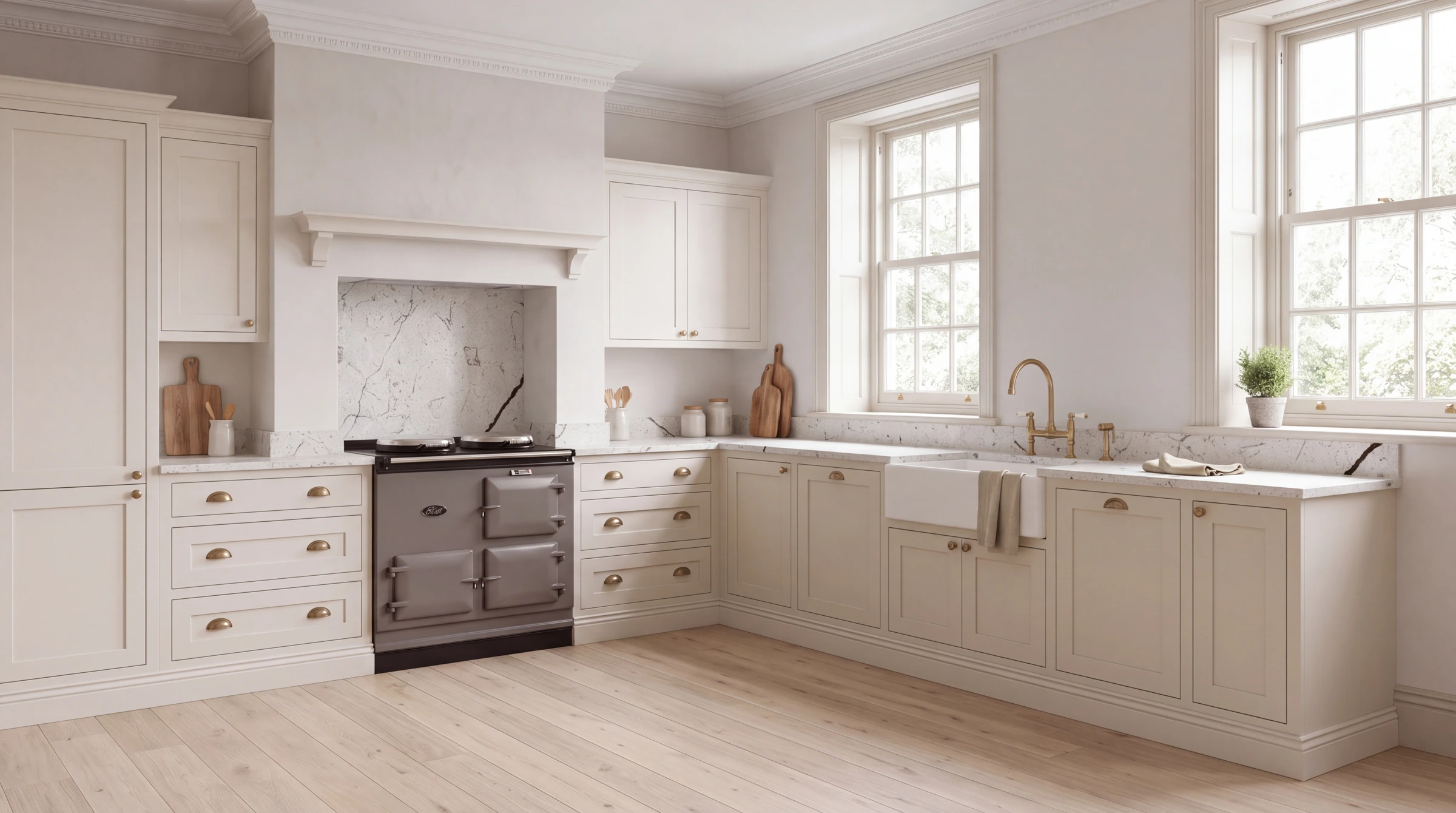 Valencia l-shaped kitchen, AI-generated design concept