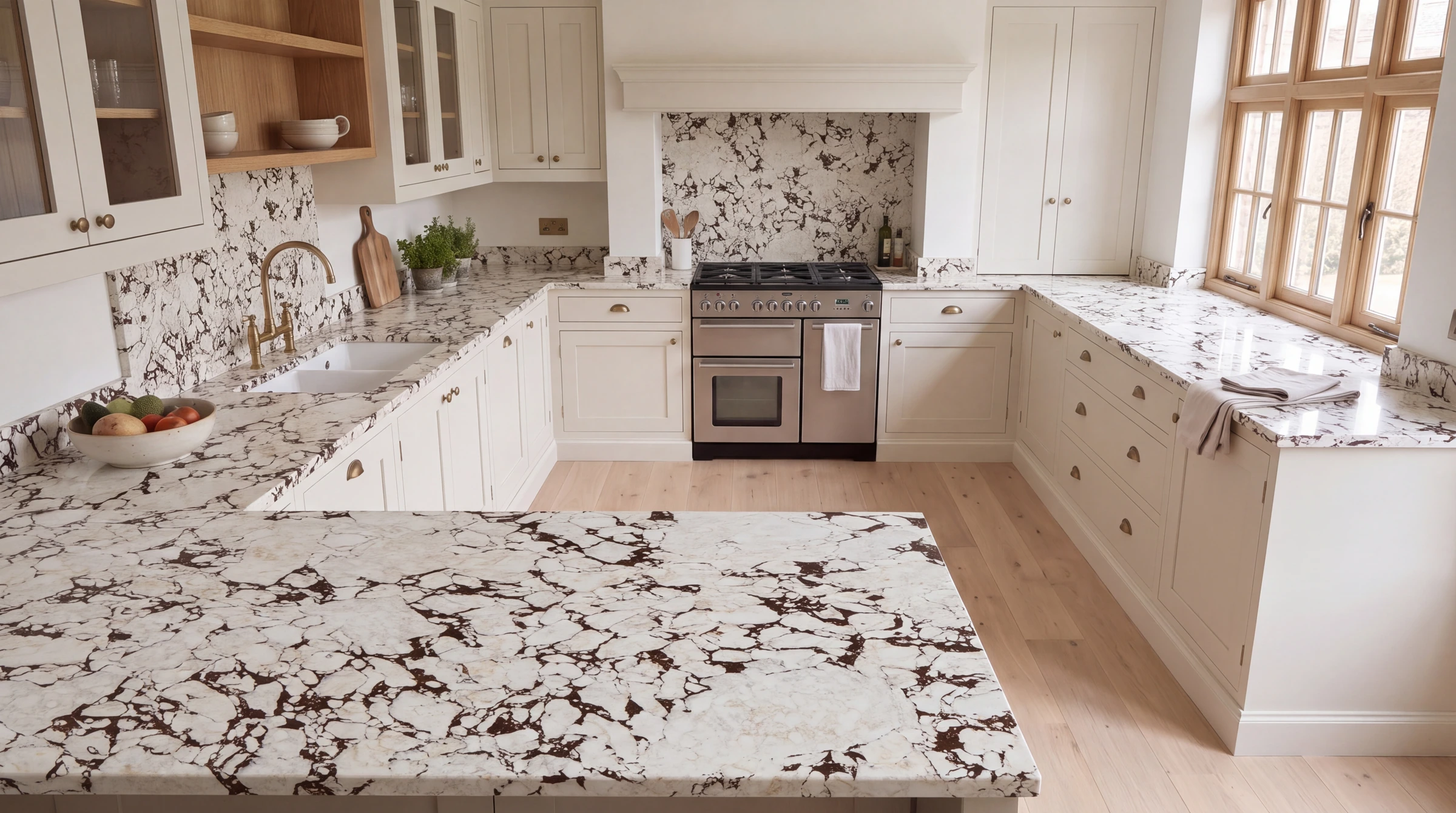 Viola u-shaped kitchen, AI-generated design concept