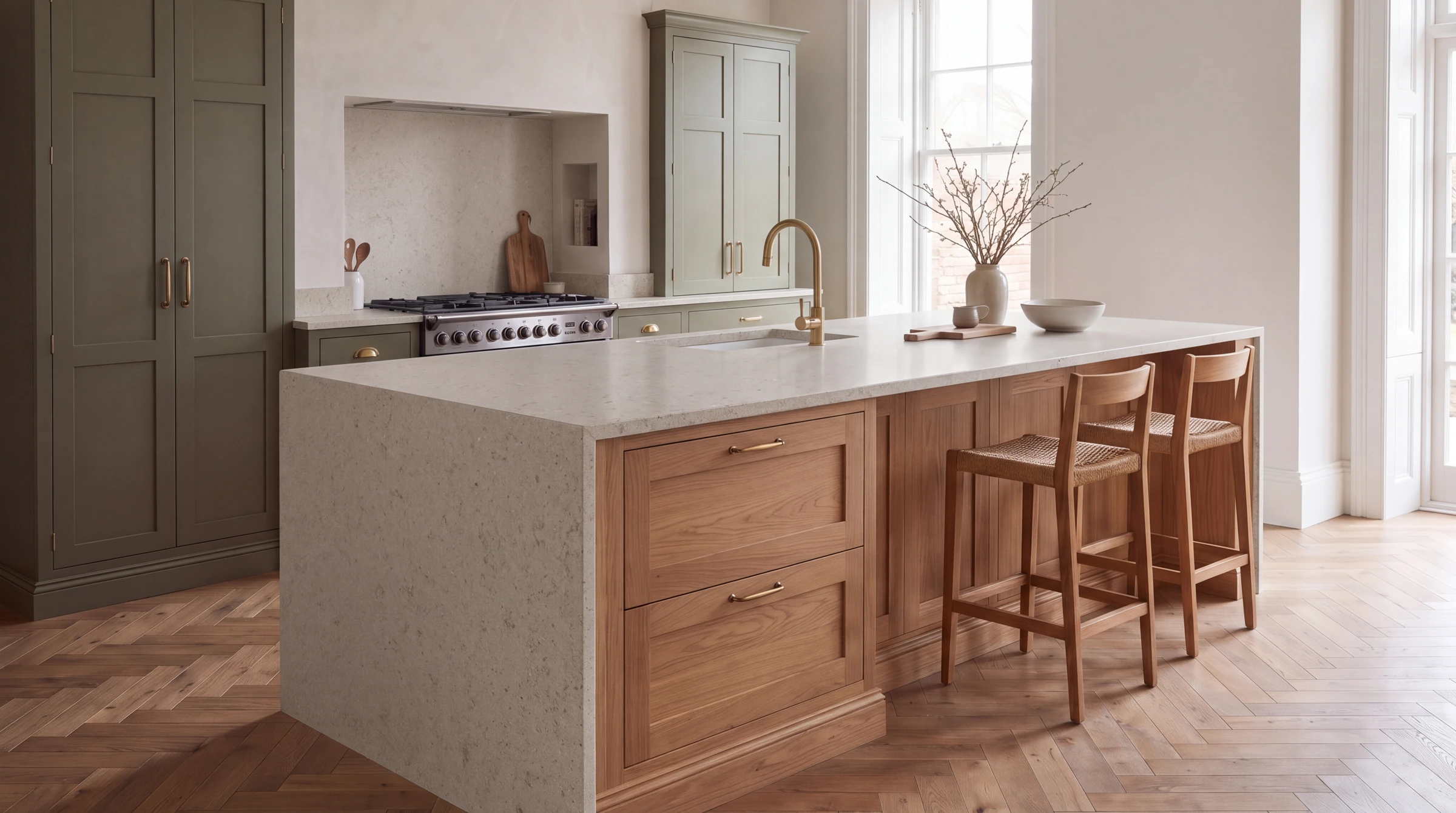 Vulcano kitchen island, AI-generated design concept